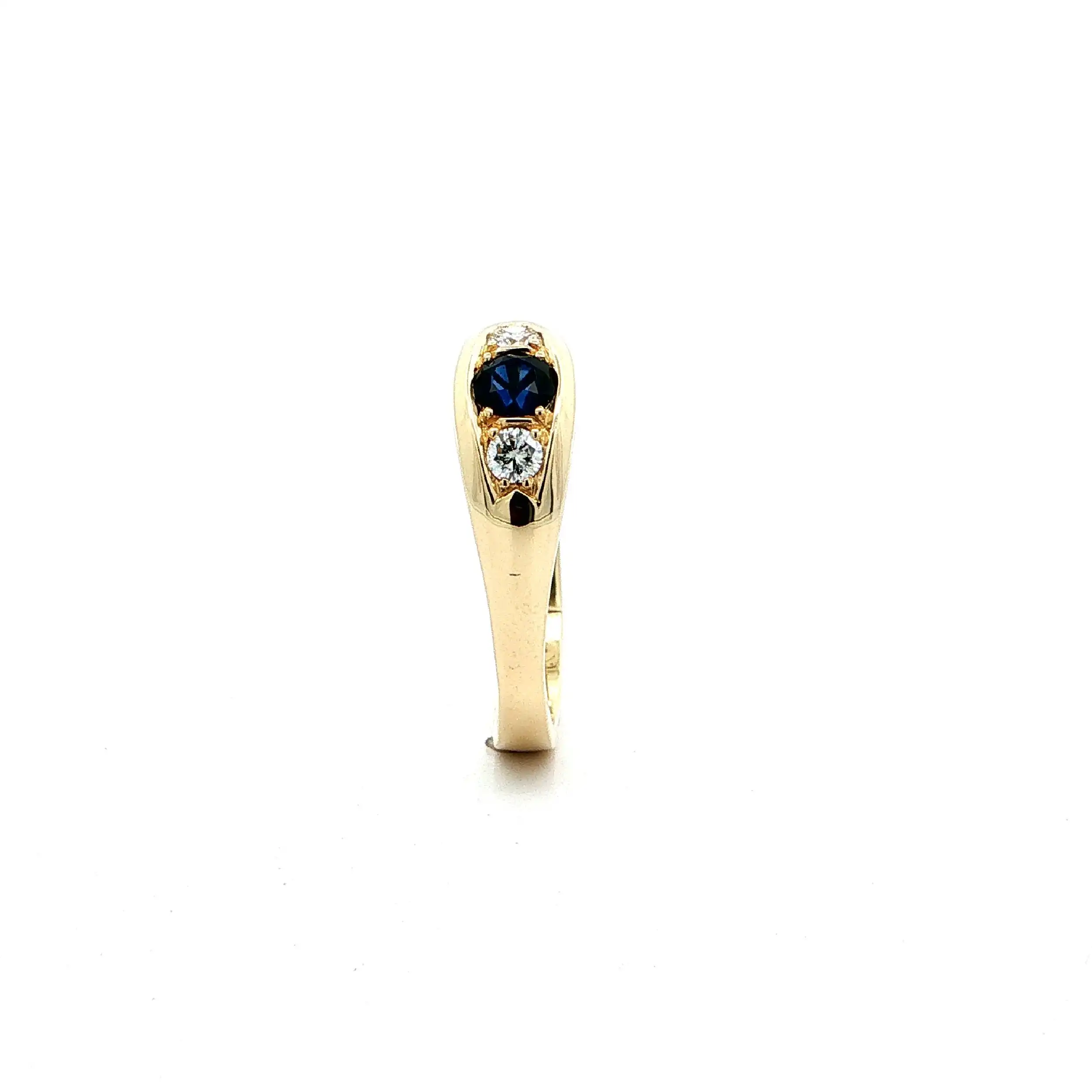 Ring Gelbgold mit Saphir & Brillanten Ring Gelbgold mit Saphir & Brillanten