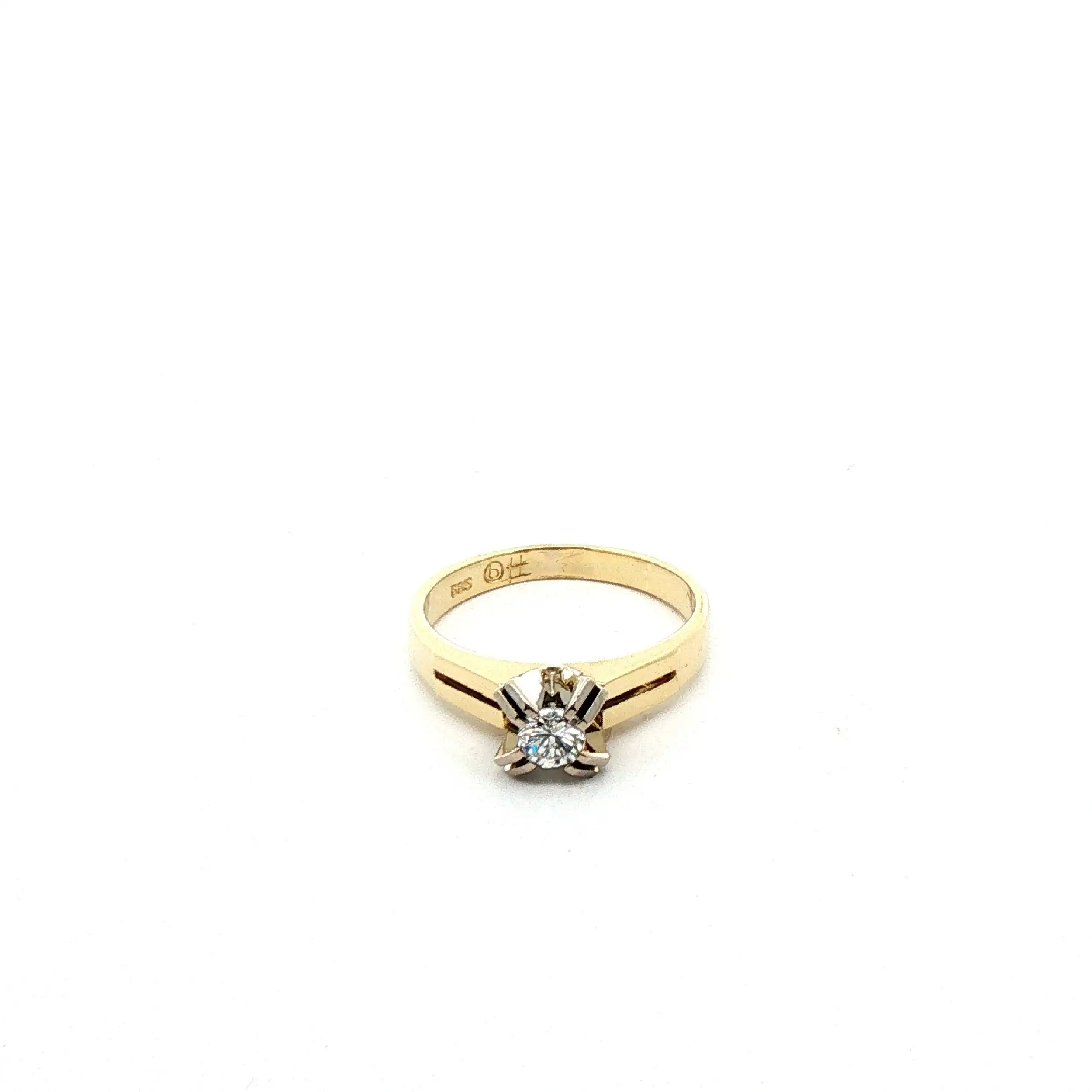 Ring Bicolor mit Brillant Ring Bicolor mit Brillant