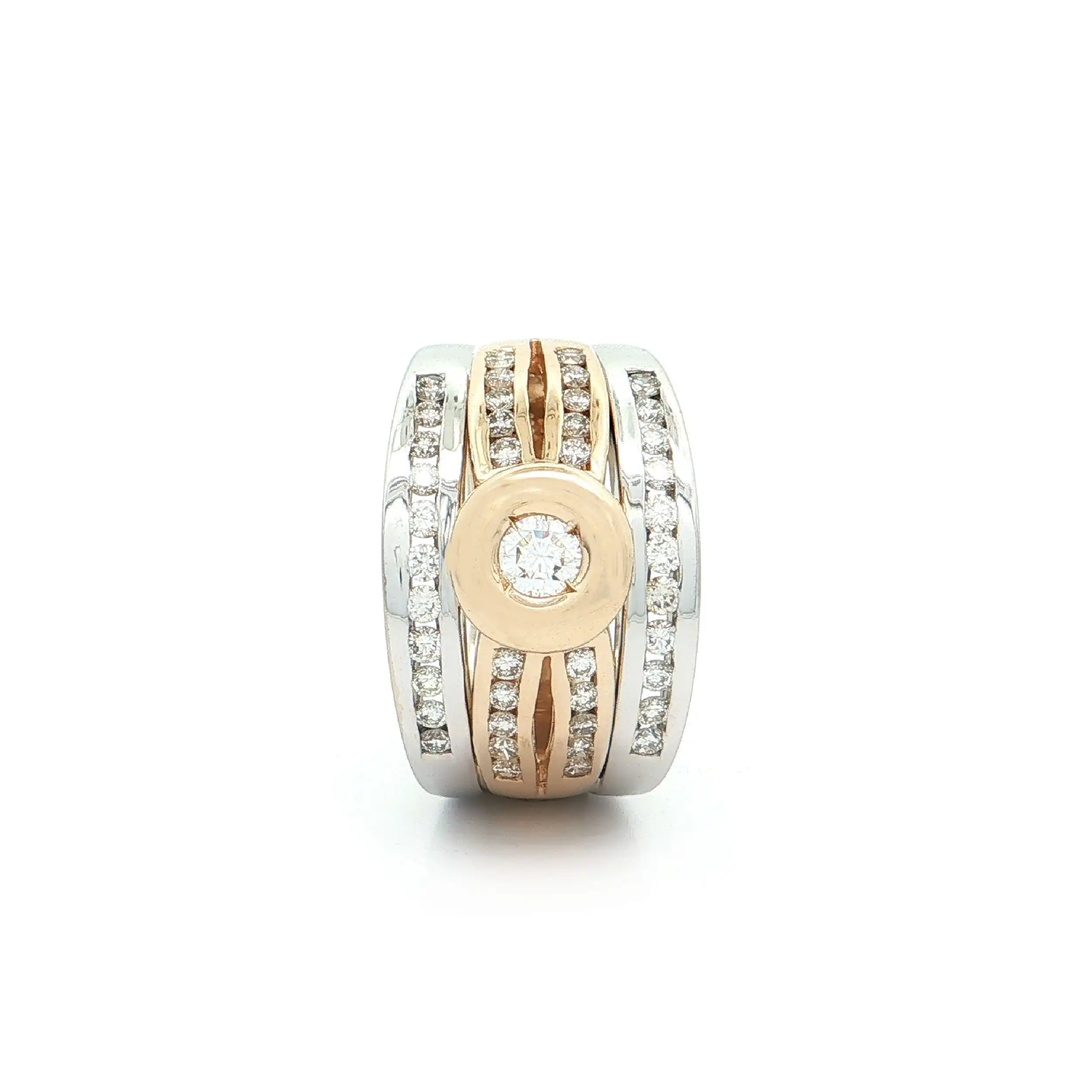 Ring Bicolor mit Brillanten