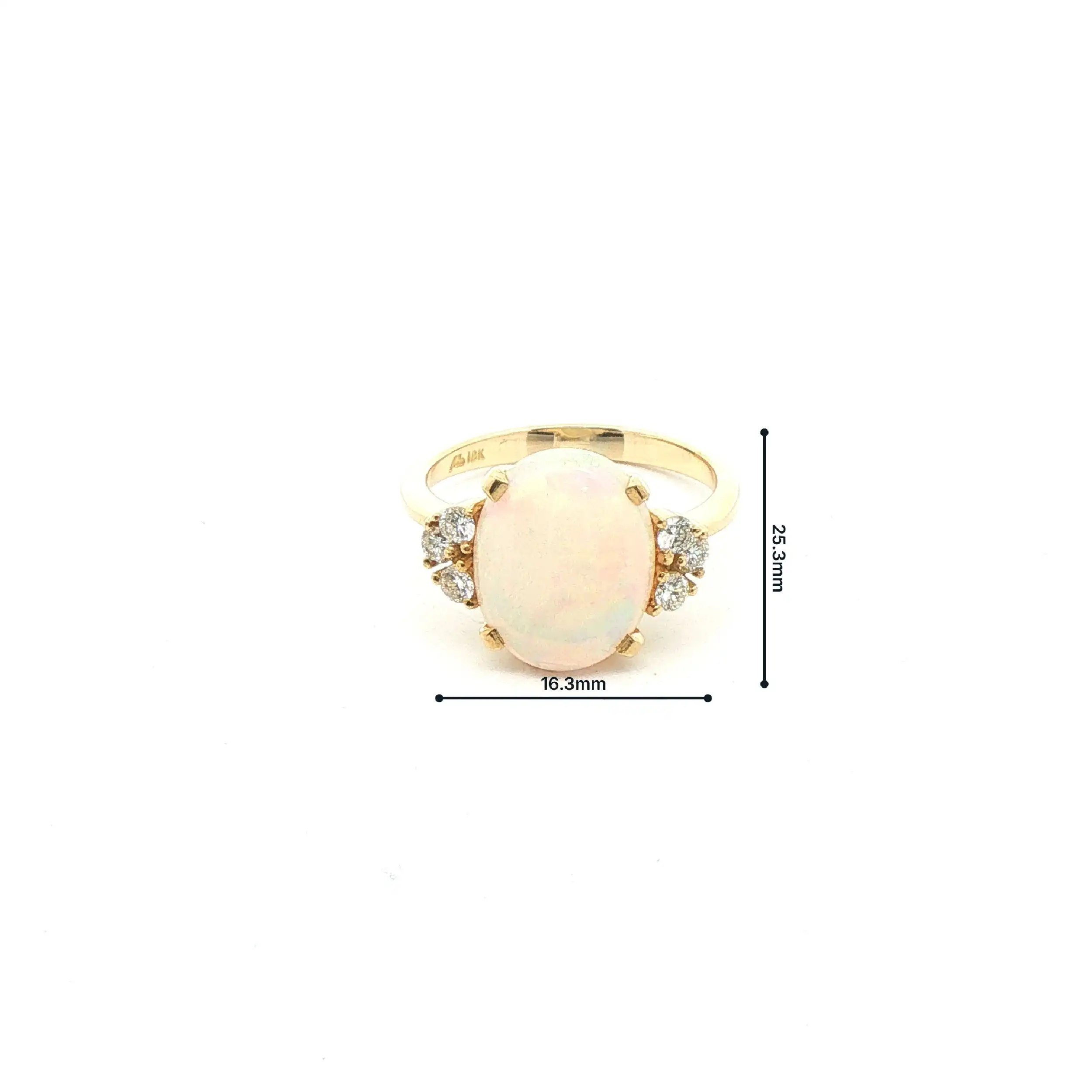 RIng Gelbgold mit Brillanten und Opal RIng Gelbgold mit Brillanten und Opal
