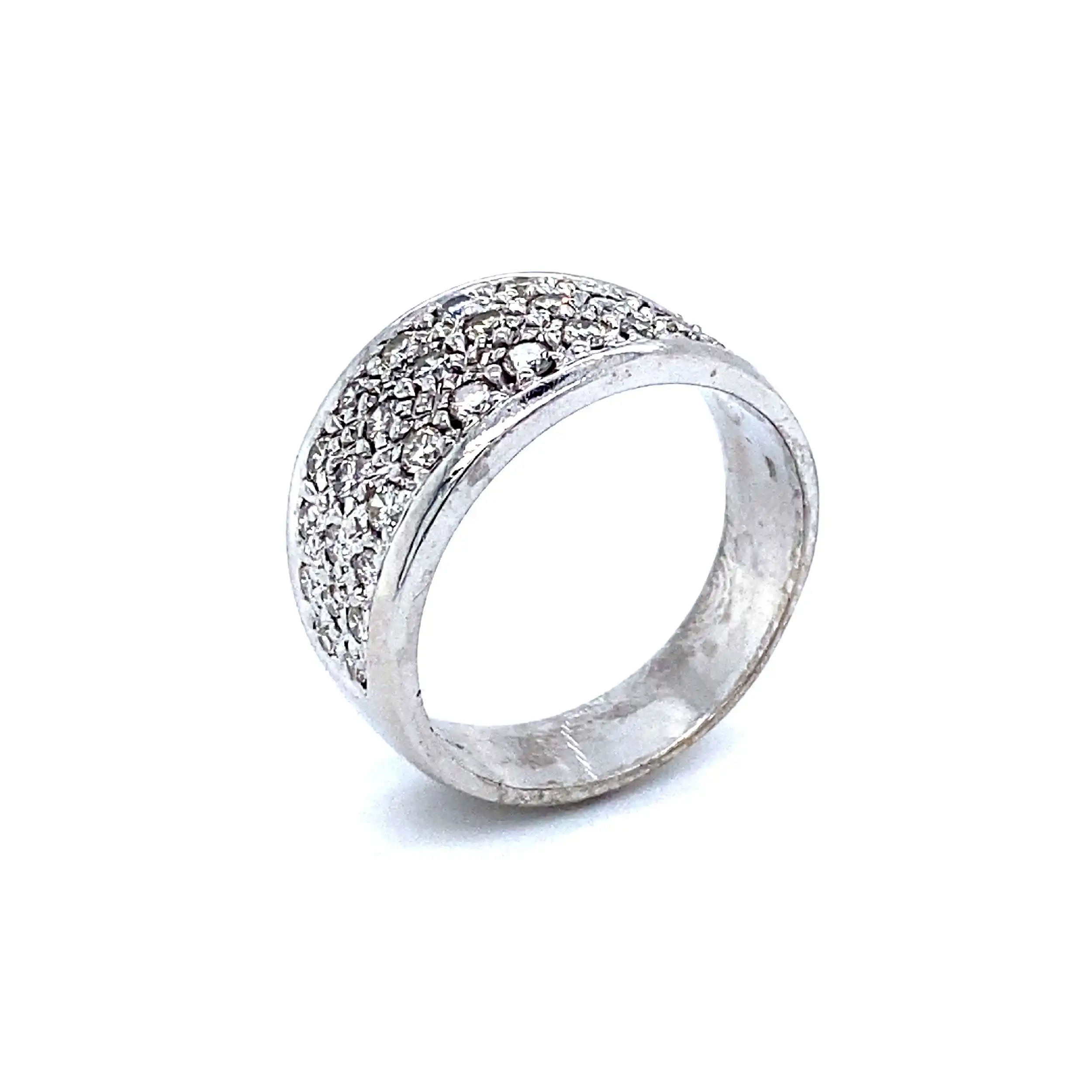 Ring Weißgold mit Brillanten, graviert mit 0,72ct Ring Weißgold mit Brillanten, graviert mit 0,72ct
