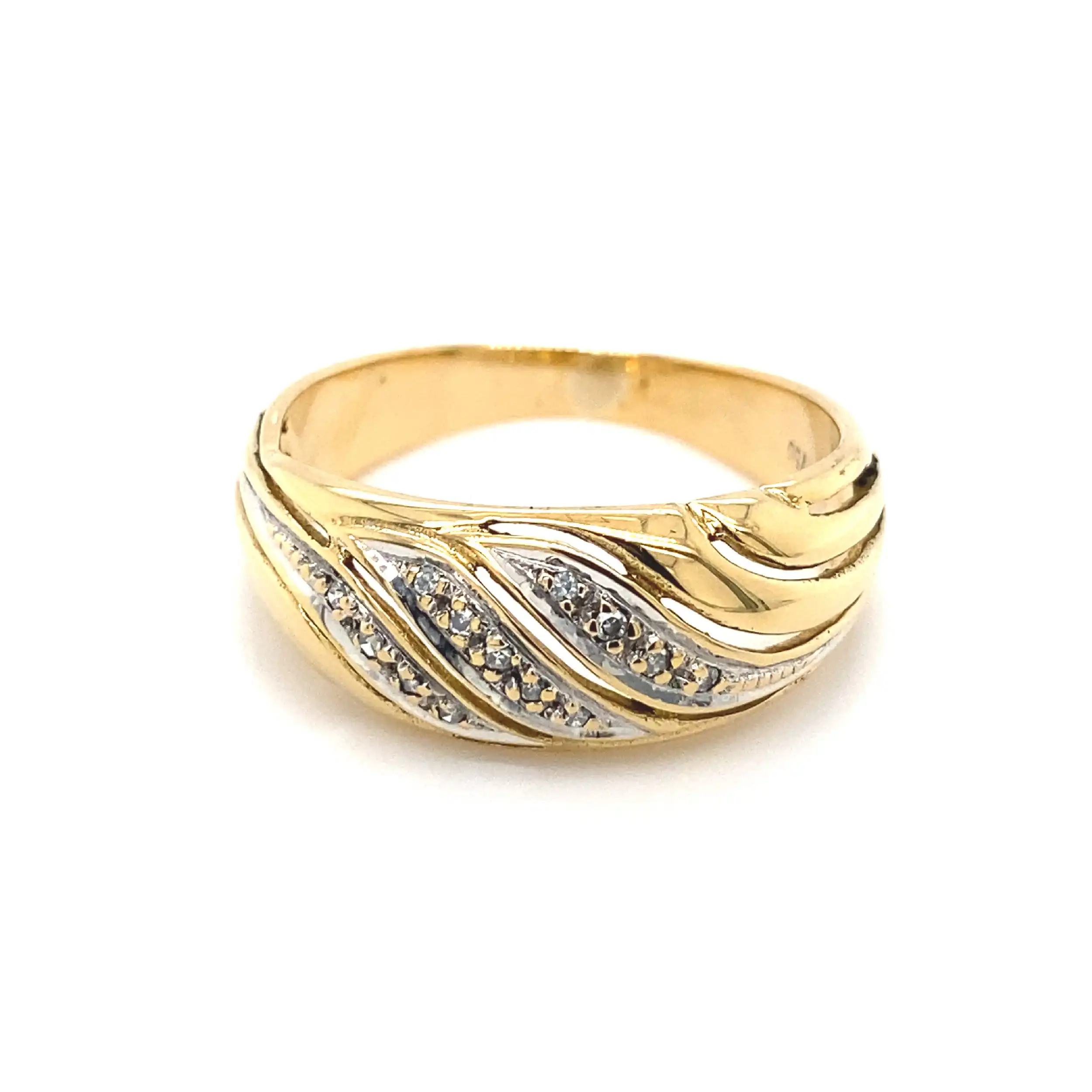 Ring Bicolor mit Diamanten