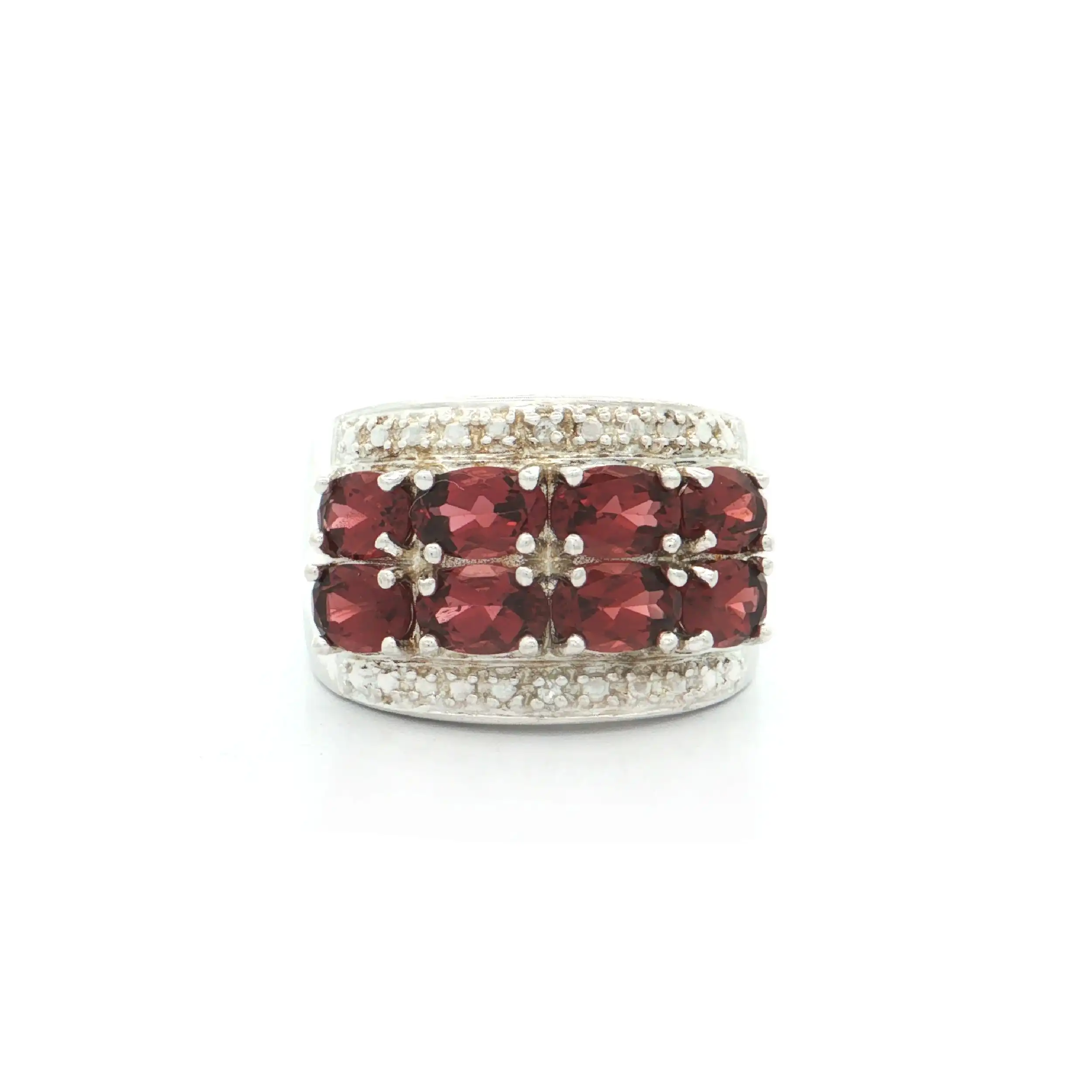 Ring Silber mit Rhodolith