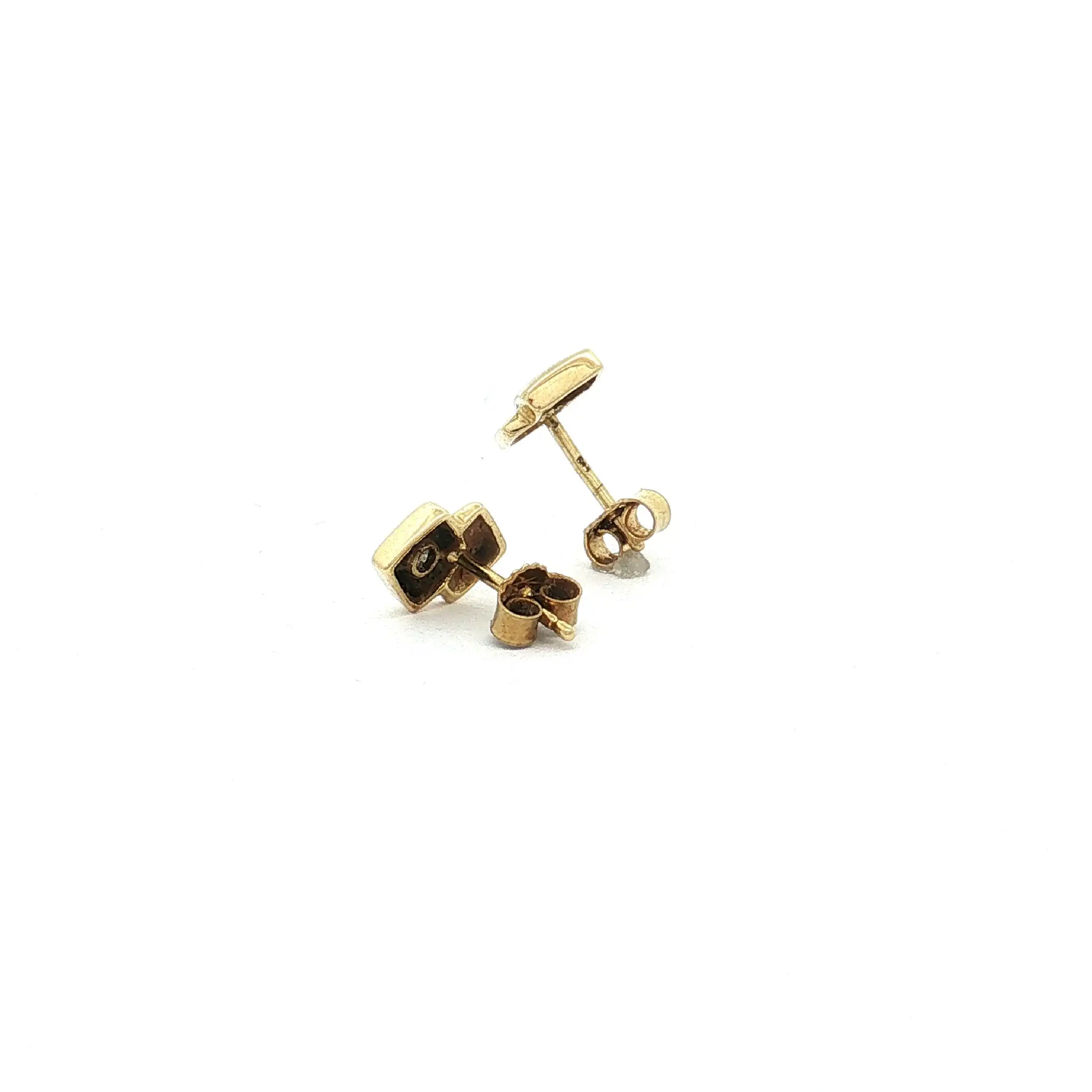 Paar Ohrstecker Gelbgold mit Zirkonia
