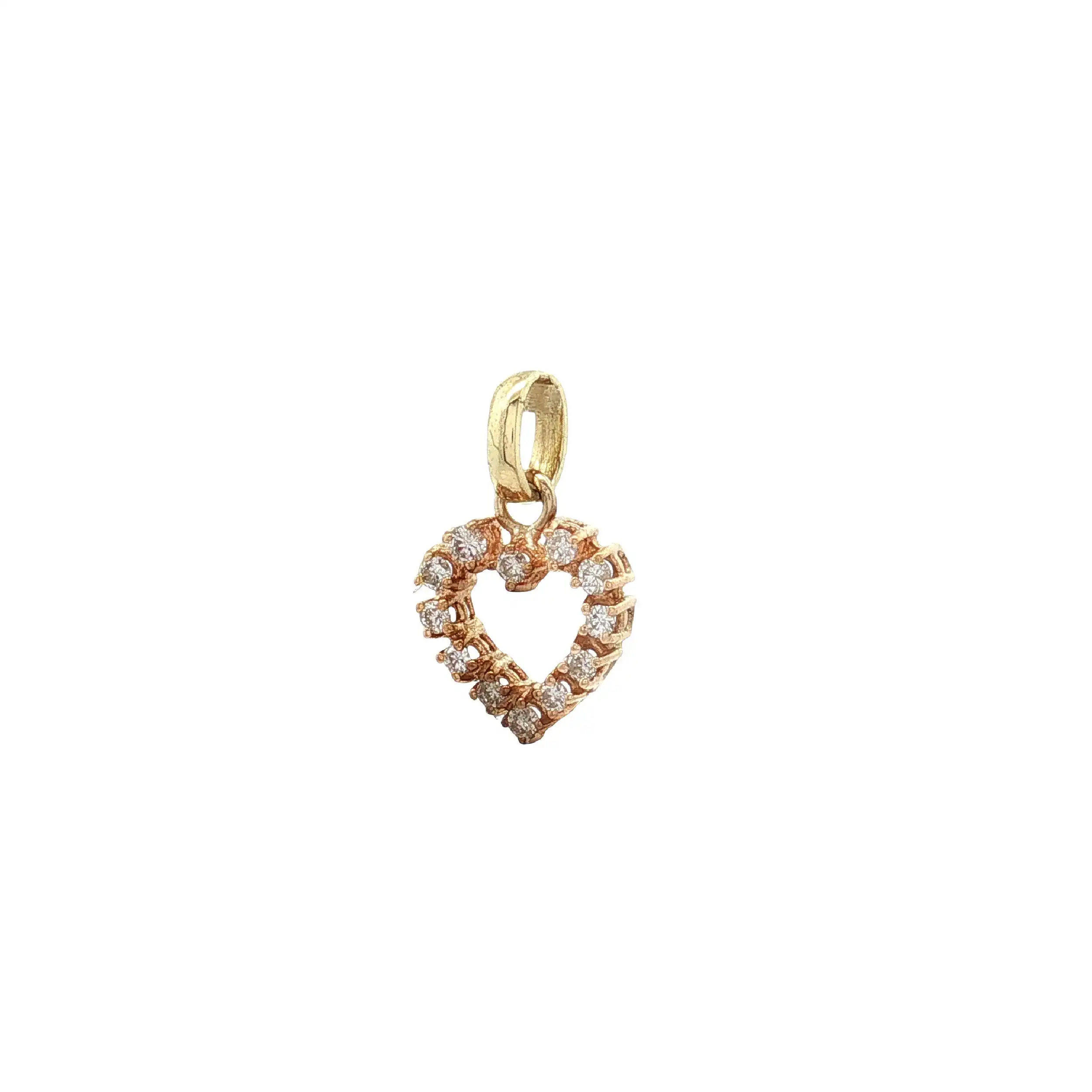 Anhänger Gelbgold Herz mit Brillanten Anhänger Gelbgold Herz mit Brillanten