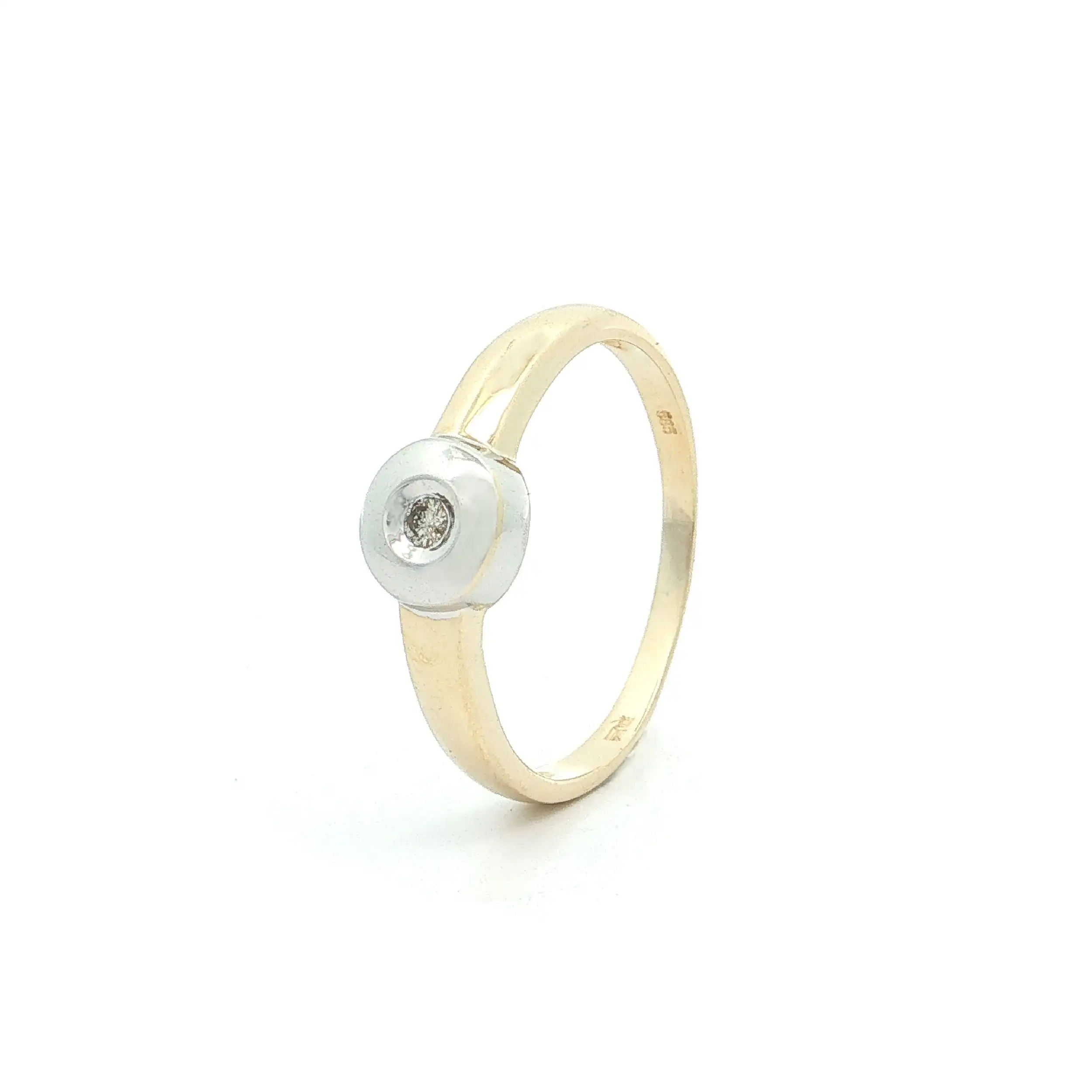 Solitärring Bicolor mit Brillant Solitärring Bicolor mit Brillant