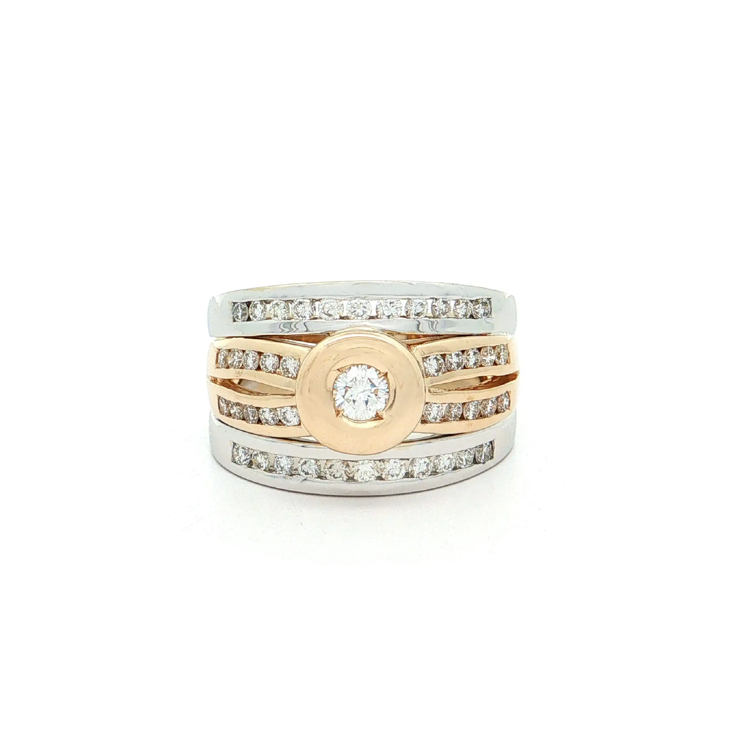 Ring Bicolor mit Brillanten