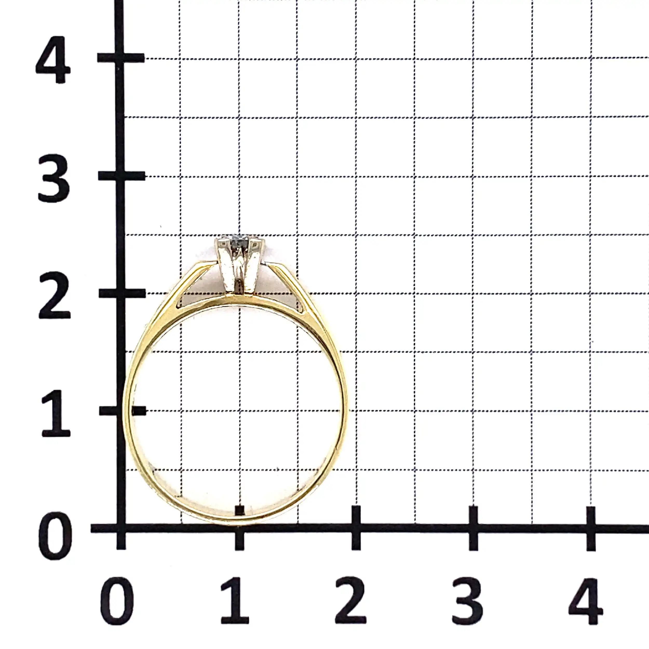 Ring Bicolor mit Brillant, graviert mit 0,11ct.