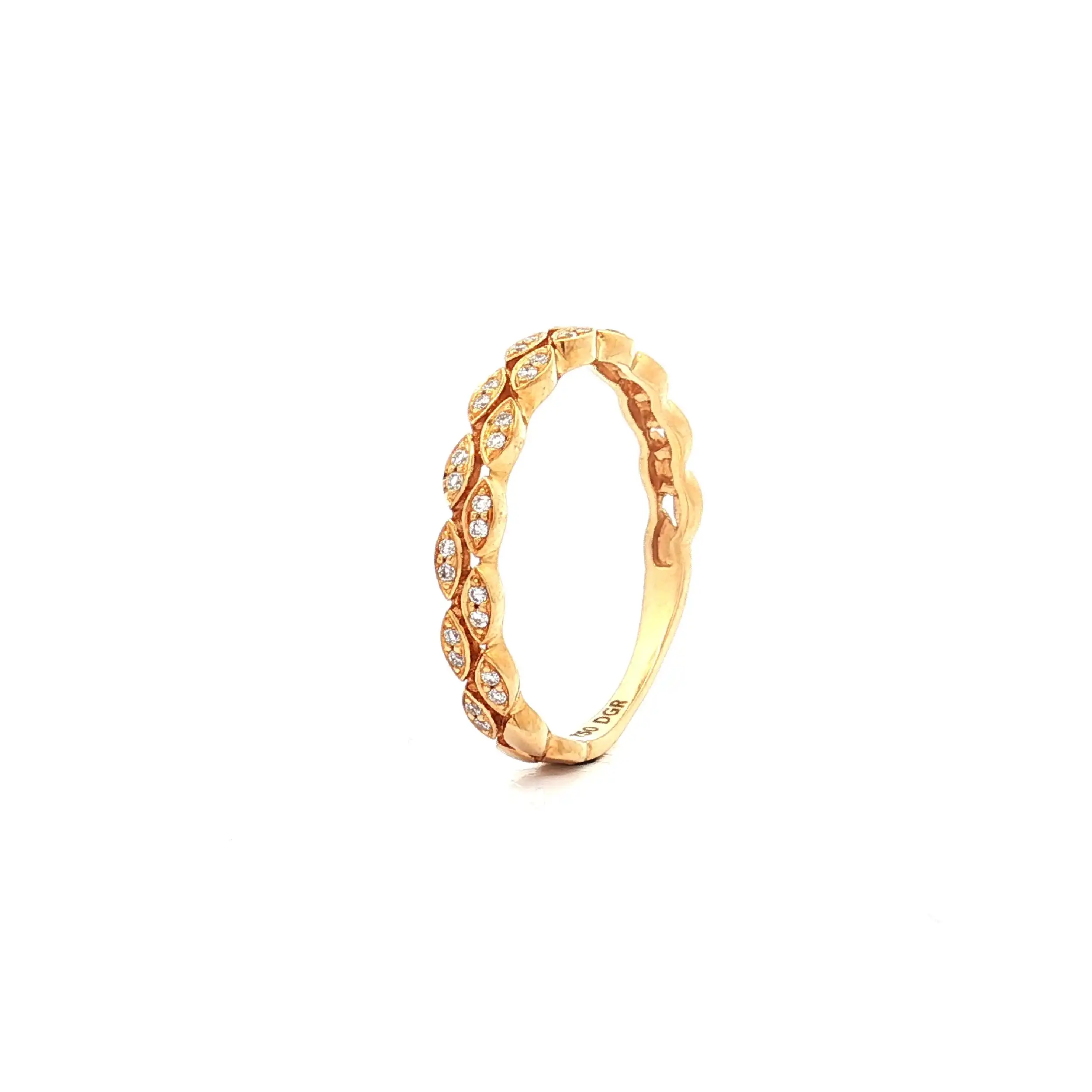 Halbmemoryring Gelbgold mit Brillanten Halbmemoryring Gelbgold mit Brillanten