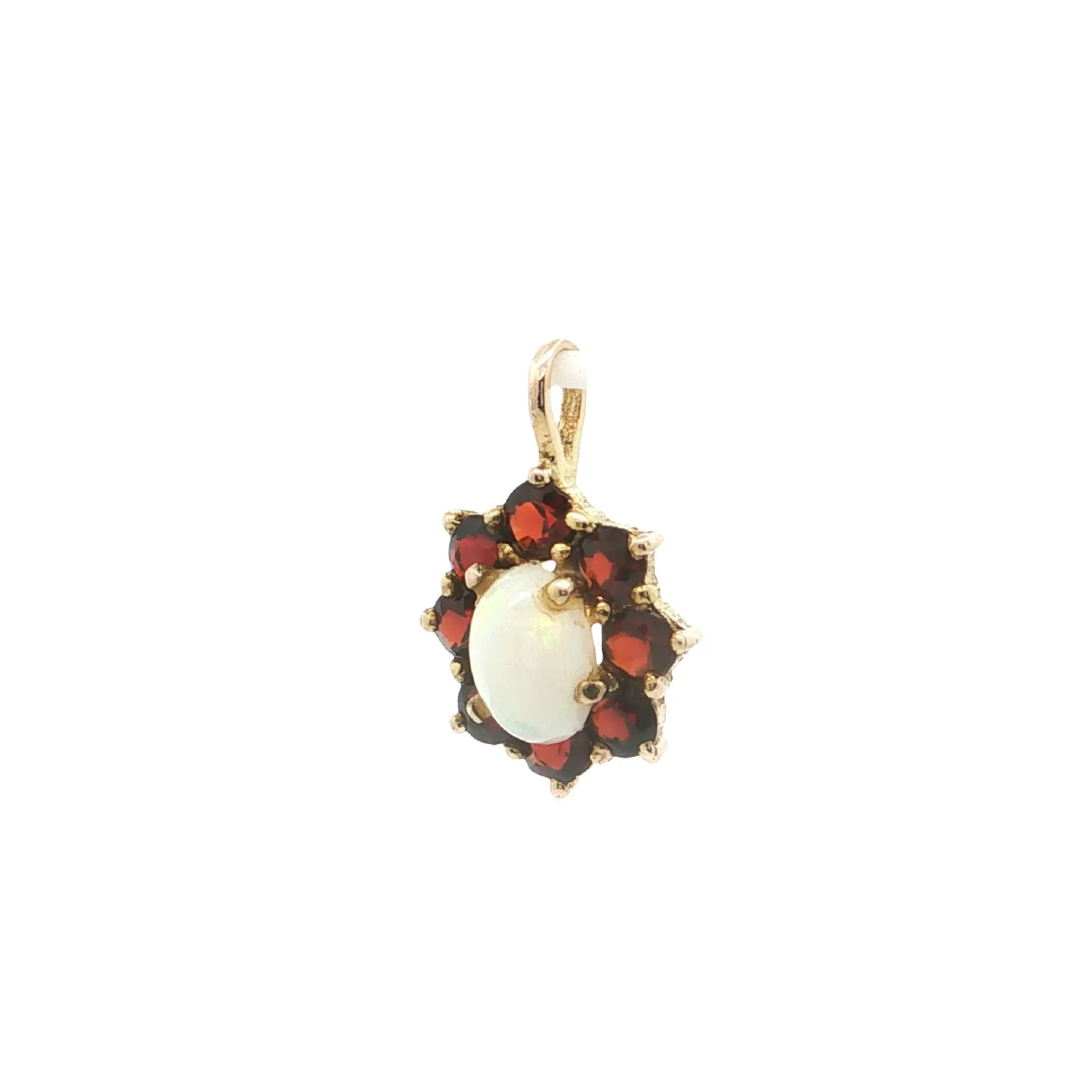 Anhänger Gelbgold mit Opal und Granat