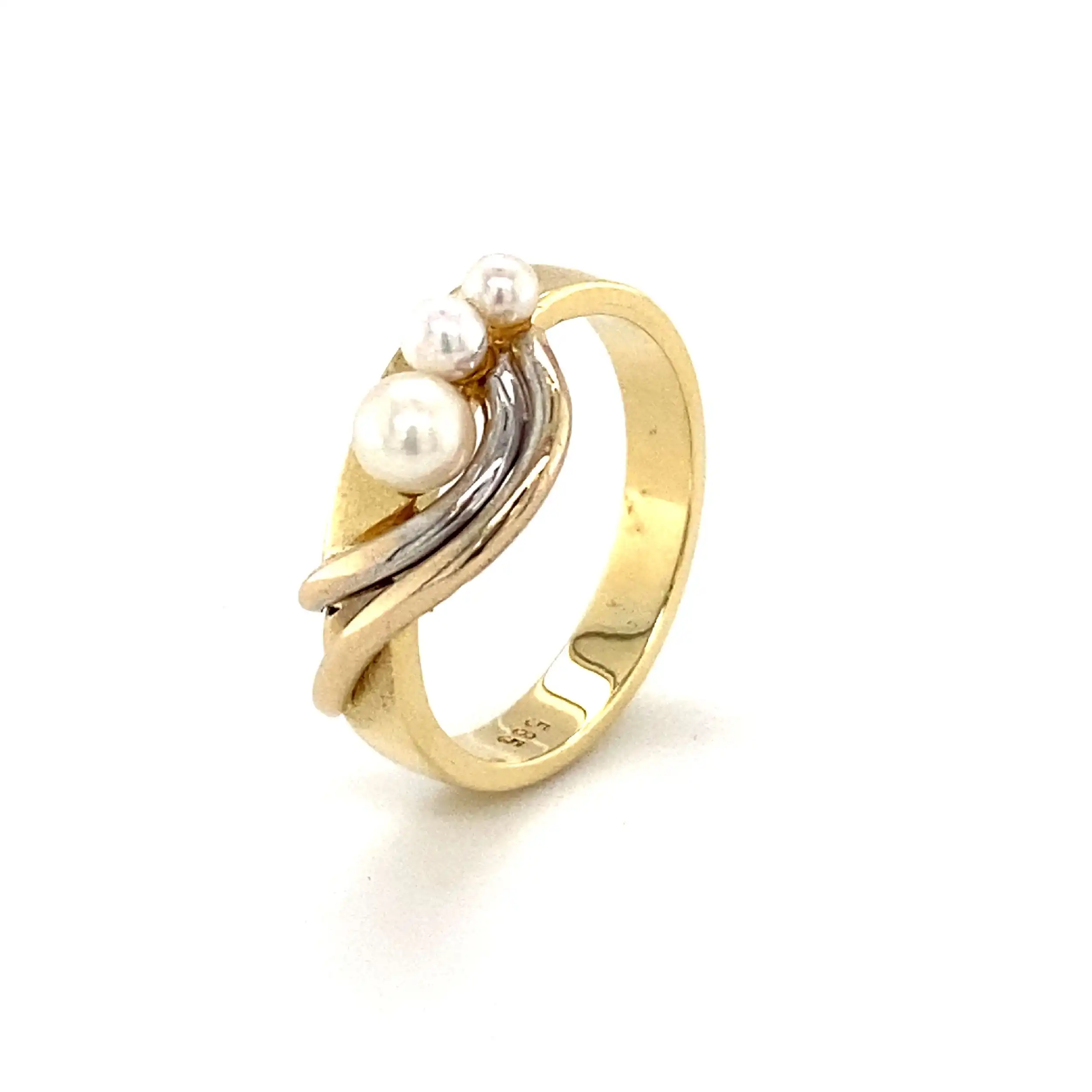 Ring Bicolor mit Perlen Ring Bicolor mit Perlen