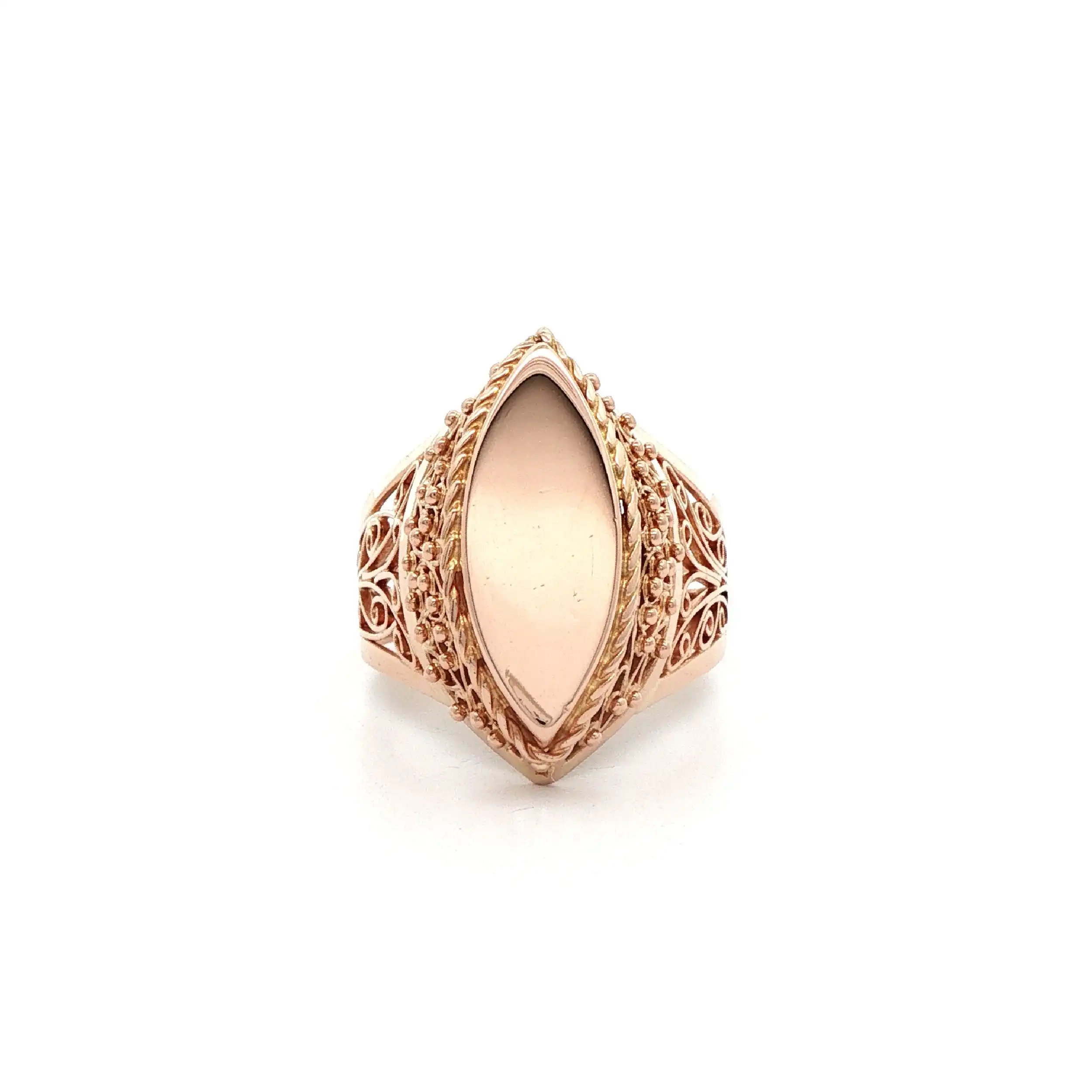 Ring Rotgold durchbrochenes Muster