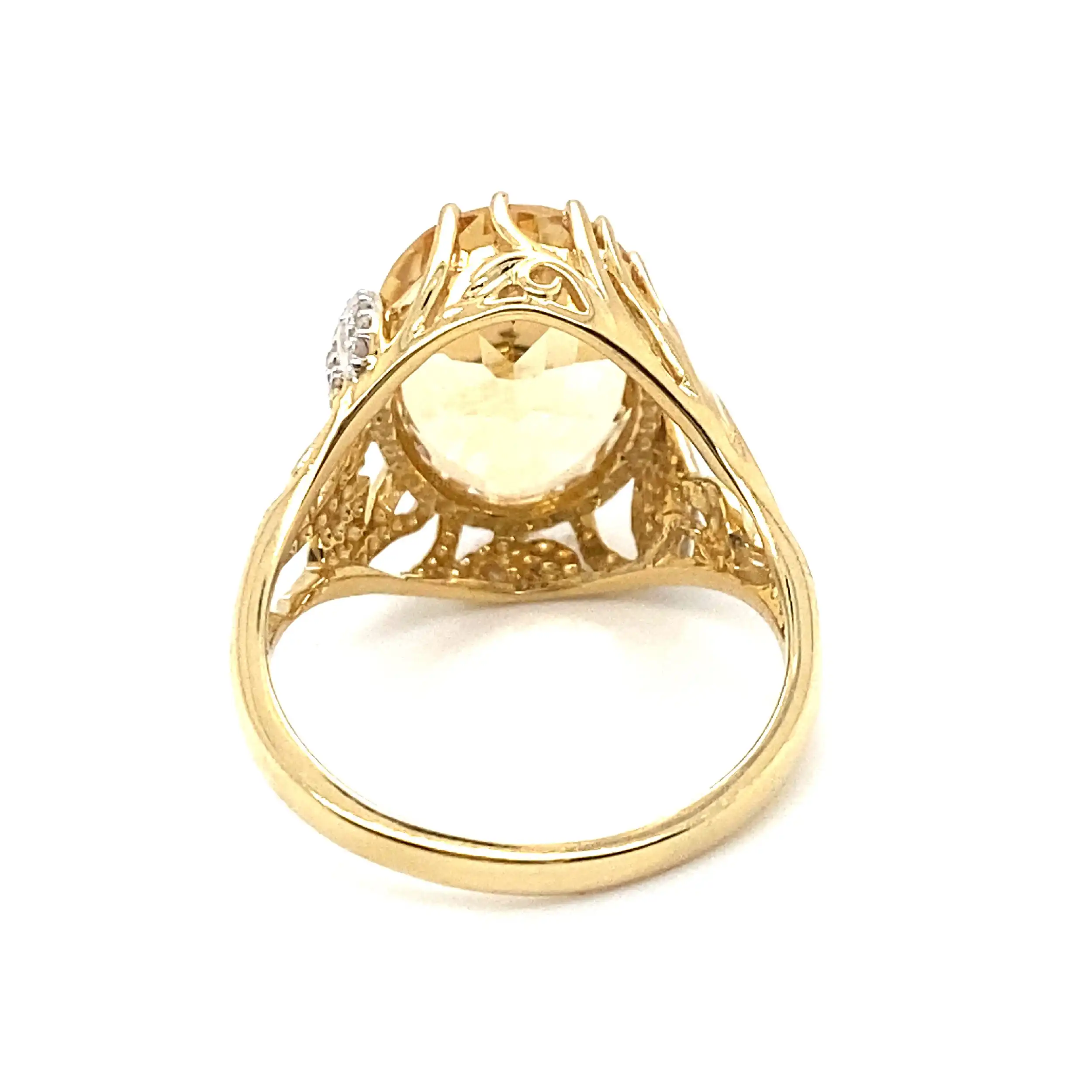 Ring Gelbgold mit Heliodor und Diamanten, mit EPL Expertise Ring Gelbgold mit Heliodor und Diamanten, mit EPL Expertise