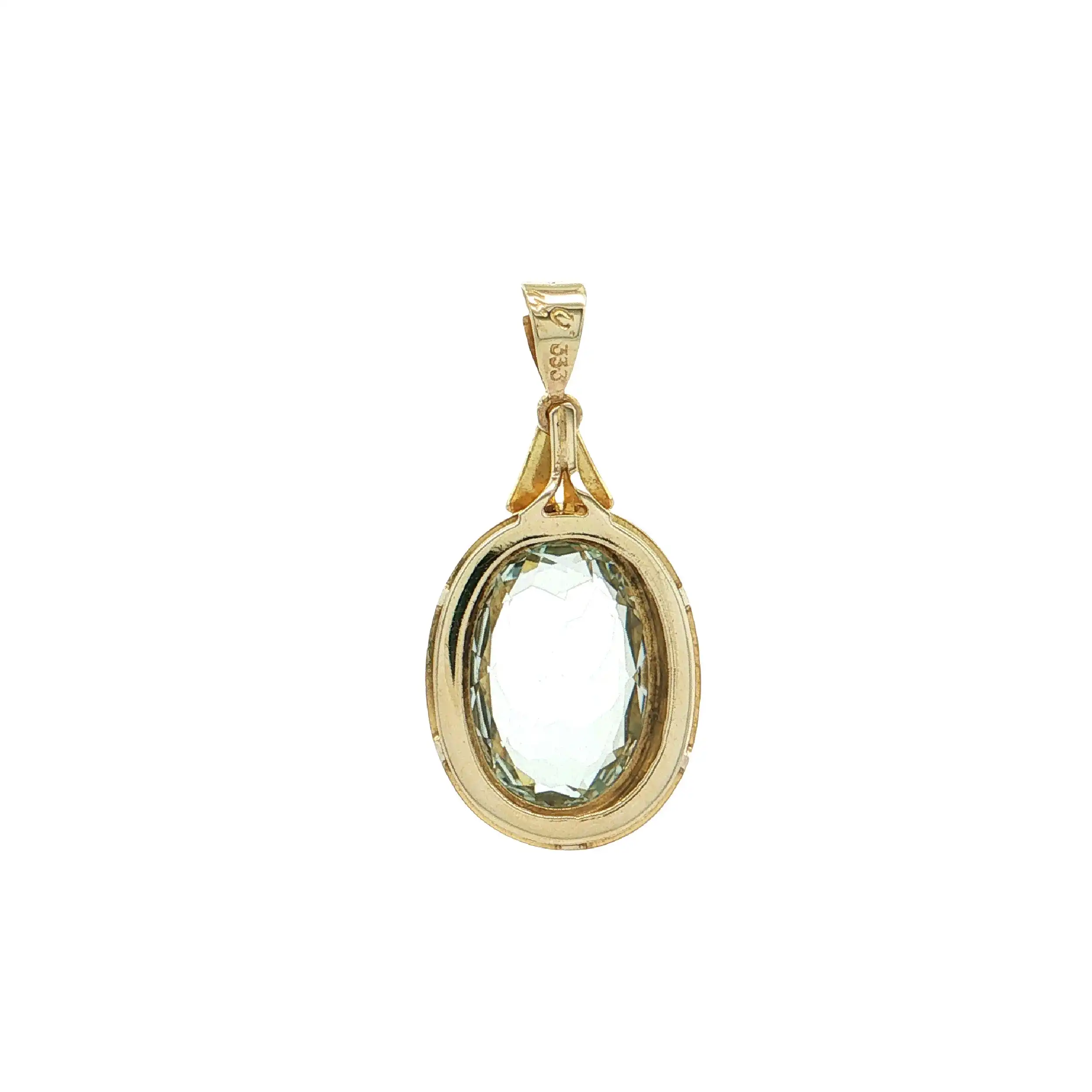 Anhänger Gelbgold mit blassblauem Aquamarin Anhänger Gelbgold mit blassblauem Aquamarin