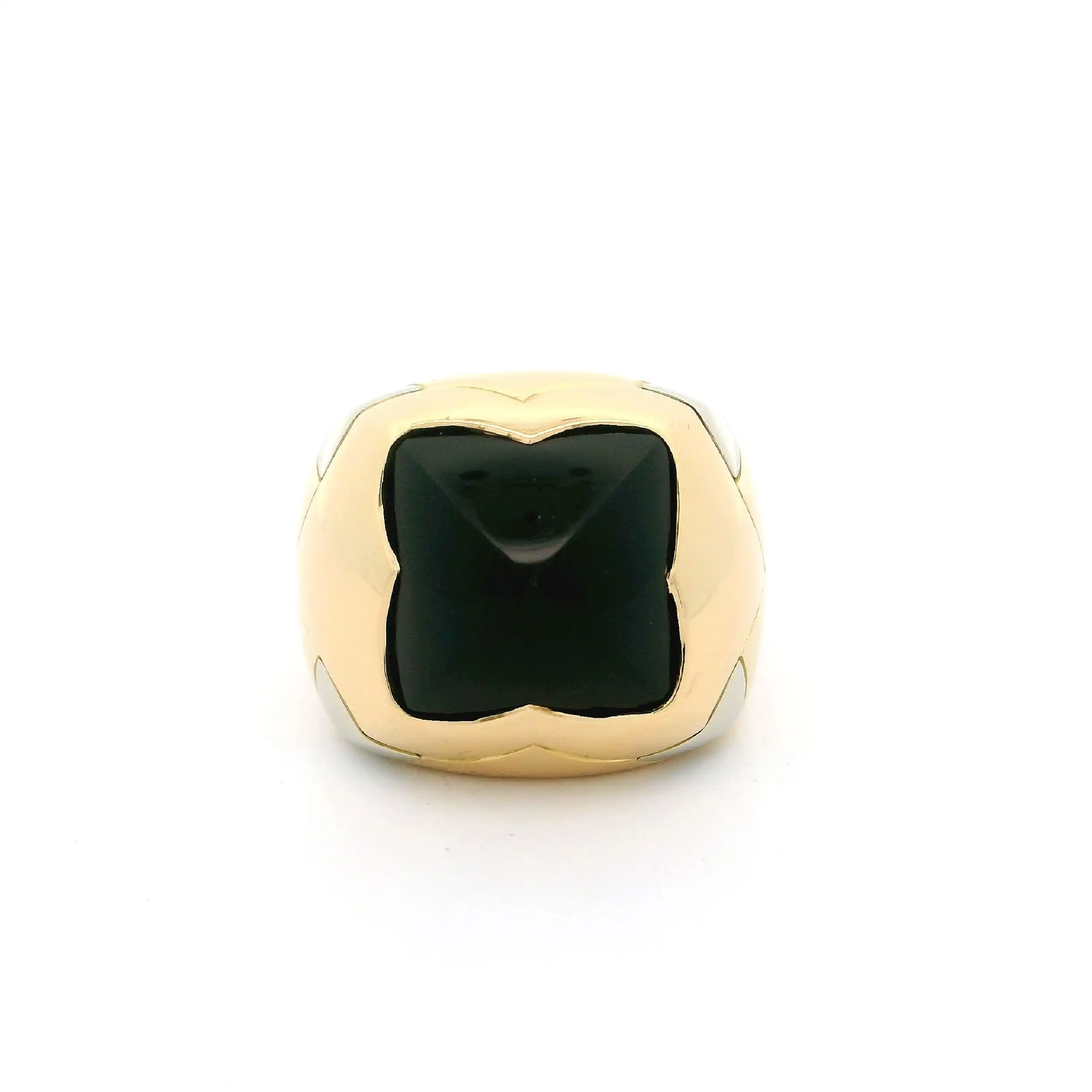 Ring Bicolor mit schwarzem Farbstein