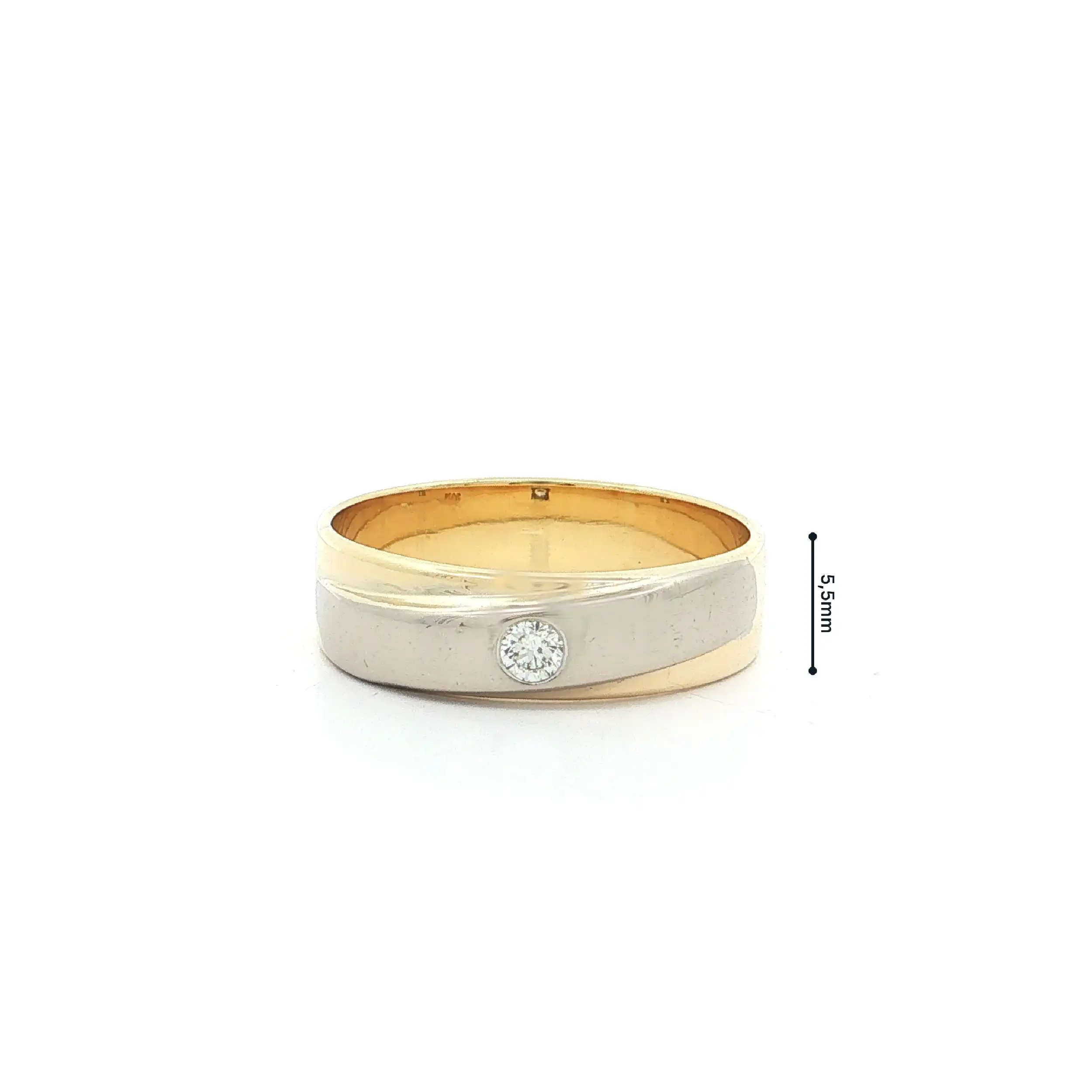 Ring Bicolor mit Brillant
