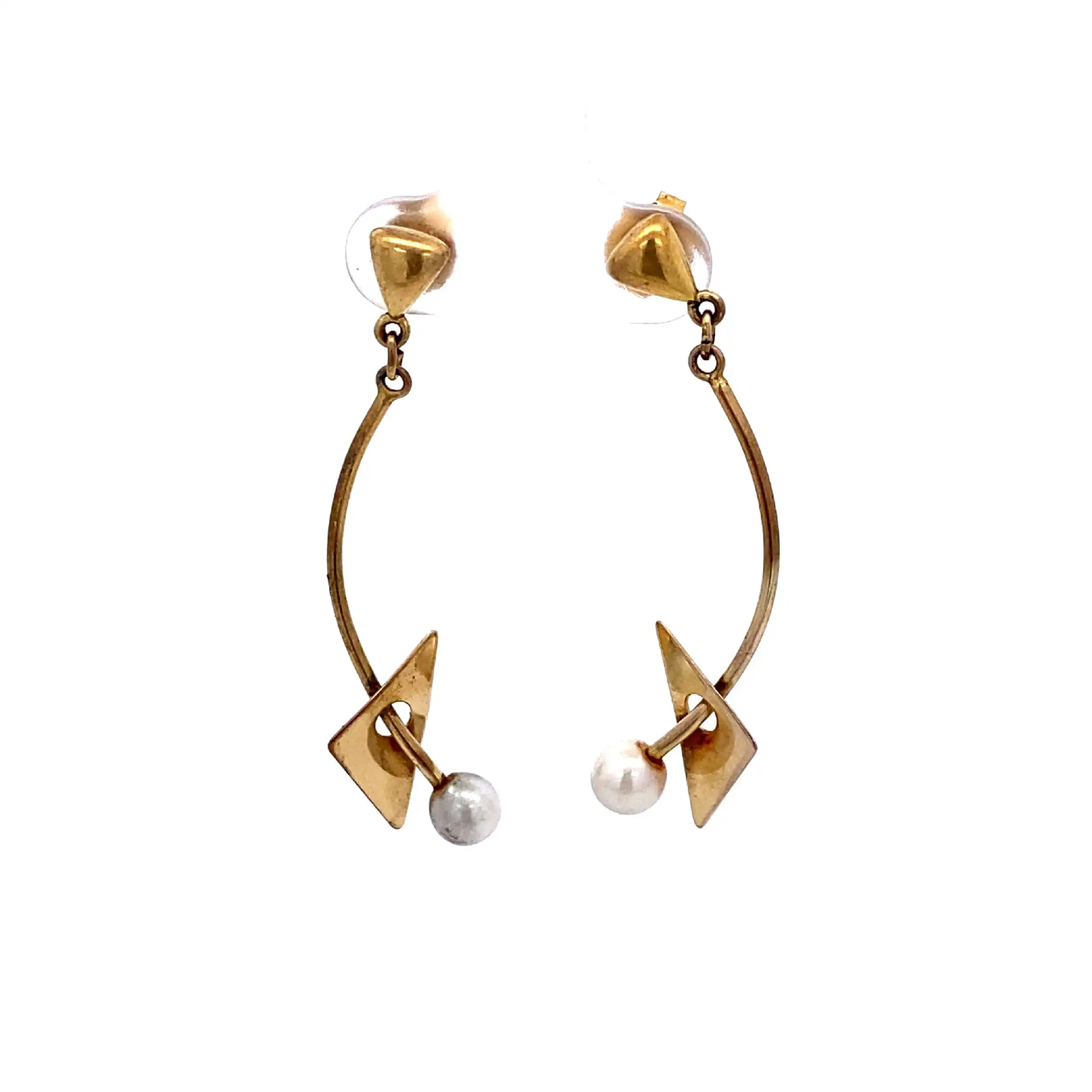 Ohrstecker Gelbgold mit Perlen