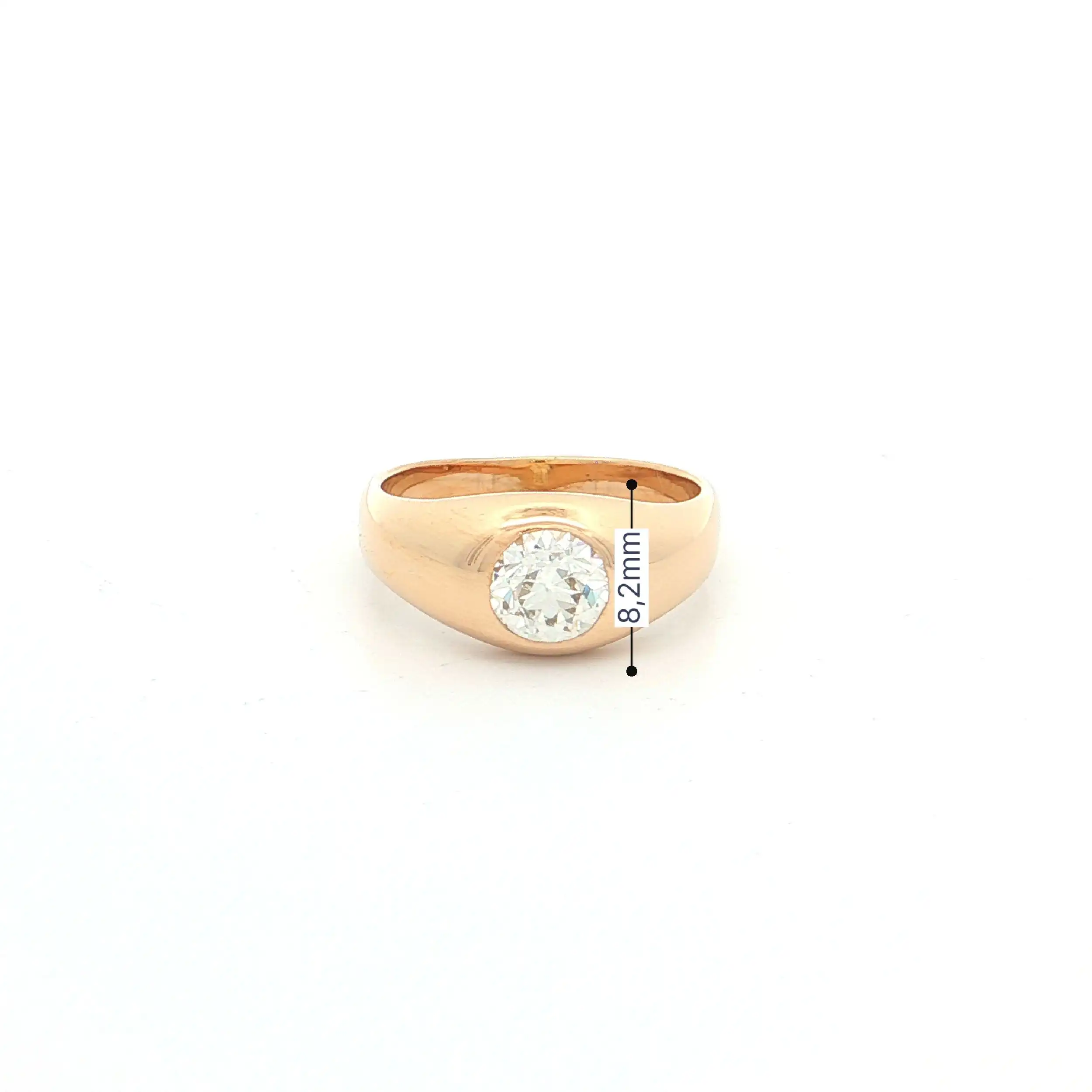 Ring Gelbgold mit Altschliffdiamant