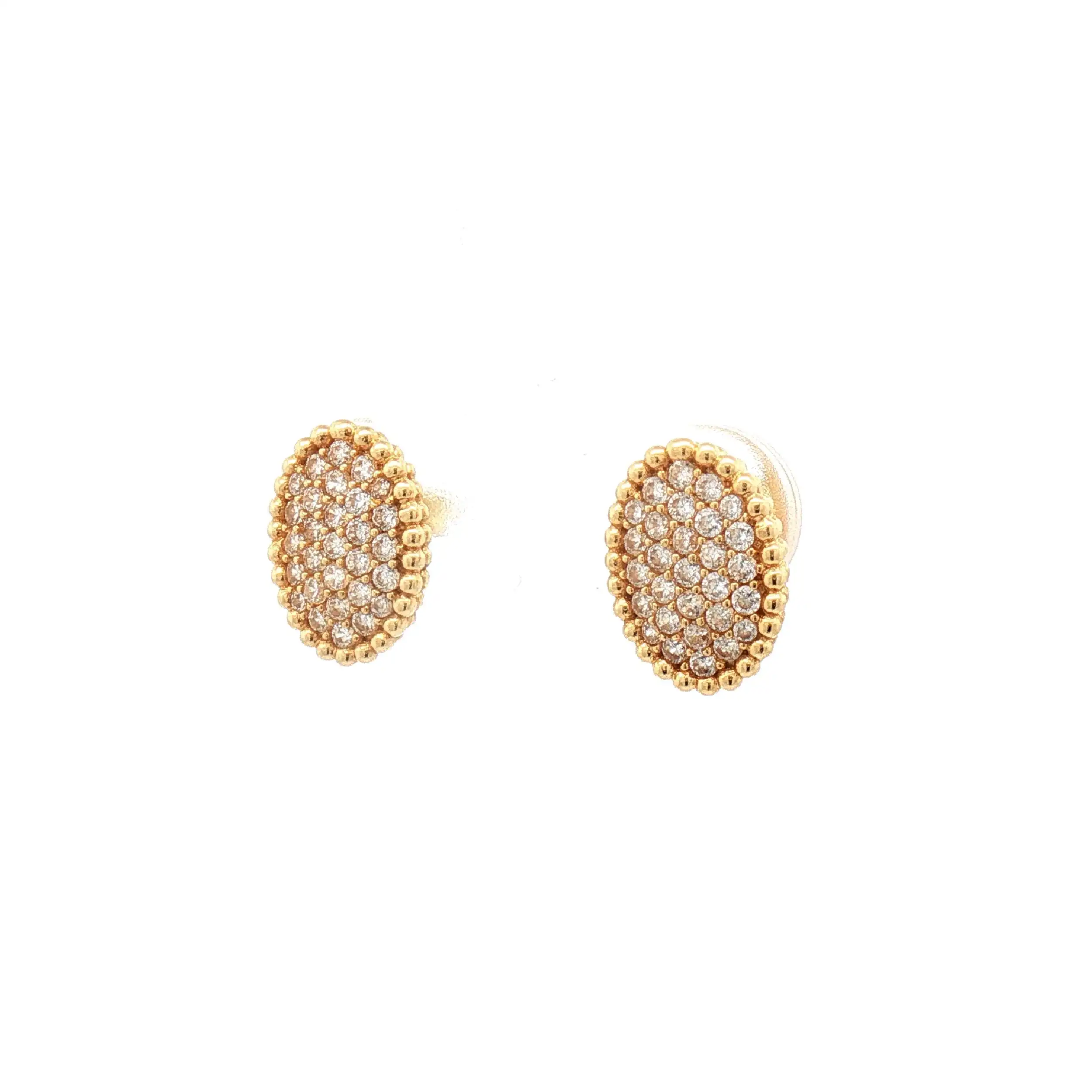 Ohrstecker Gelbgold mit Zirkonia