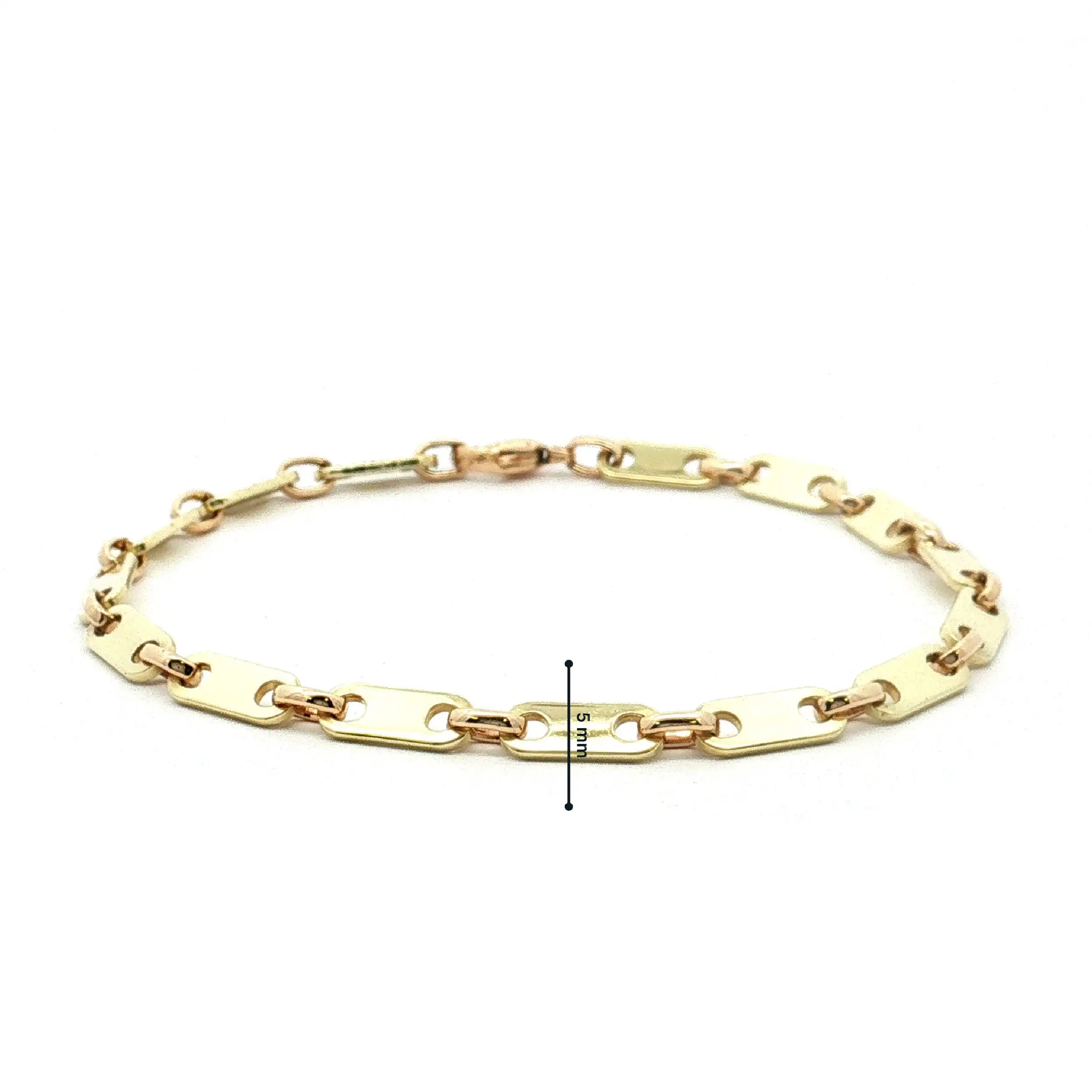 Plattenarmband Gelbgold