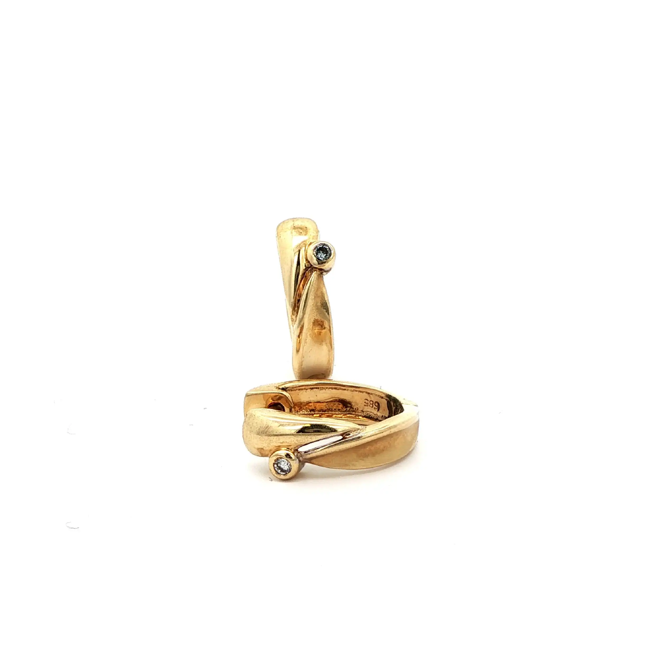 Creolen Gelbgold mit Brillanten