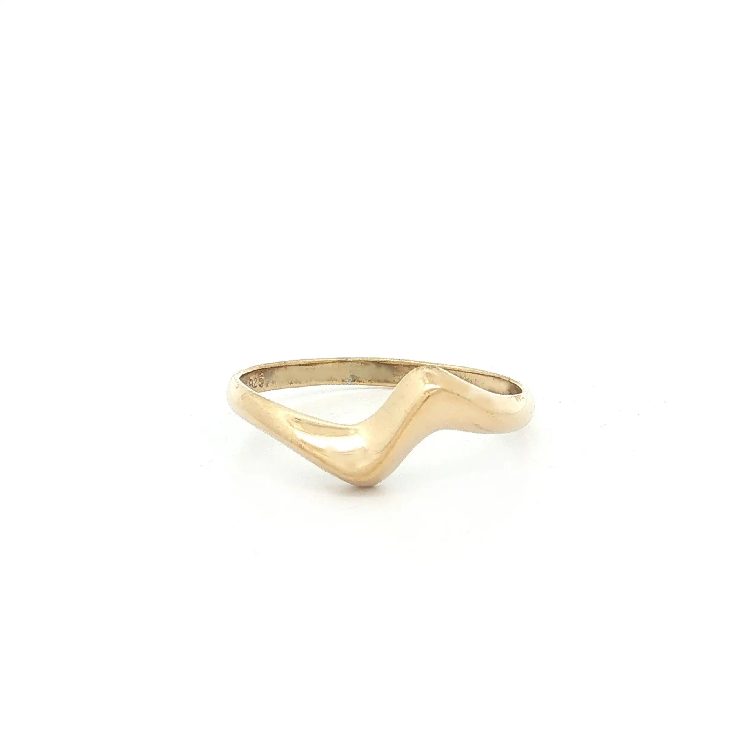 Ring Silber vergoldet zackig