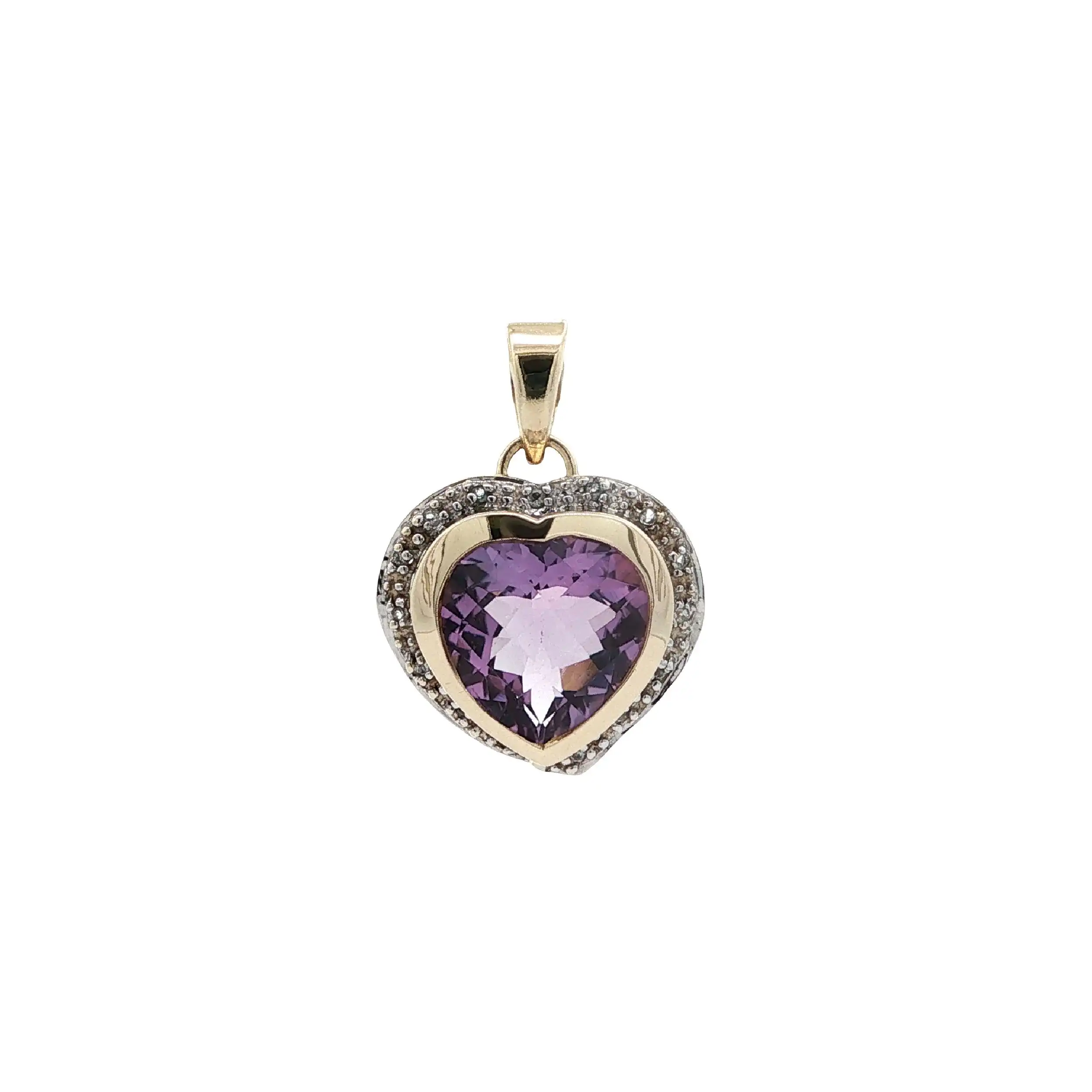 Anhänger Bicolor mit Amethyst & Zirkonia Anhänger Bicolor mit Amethyst & Zirkonia