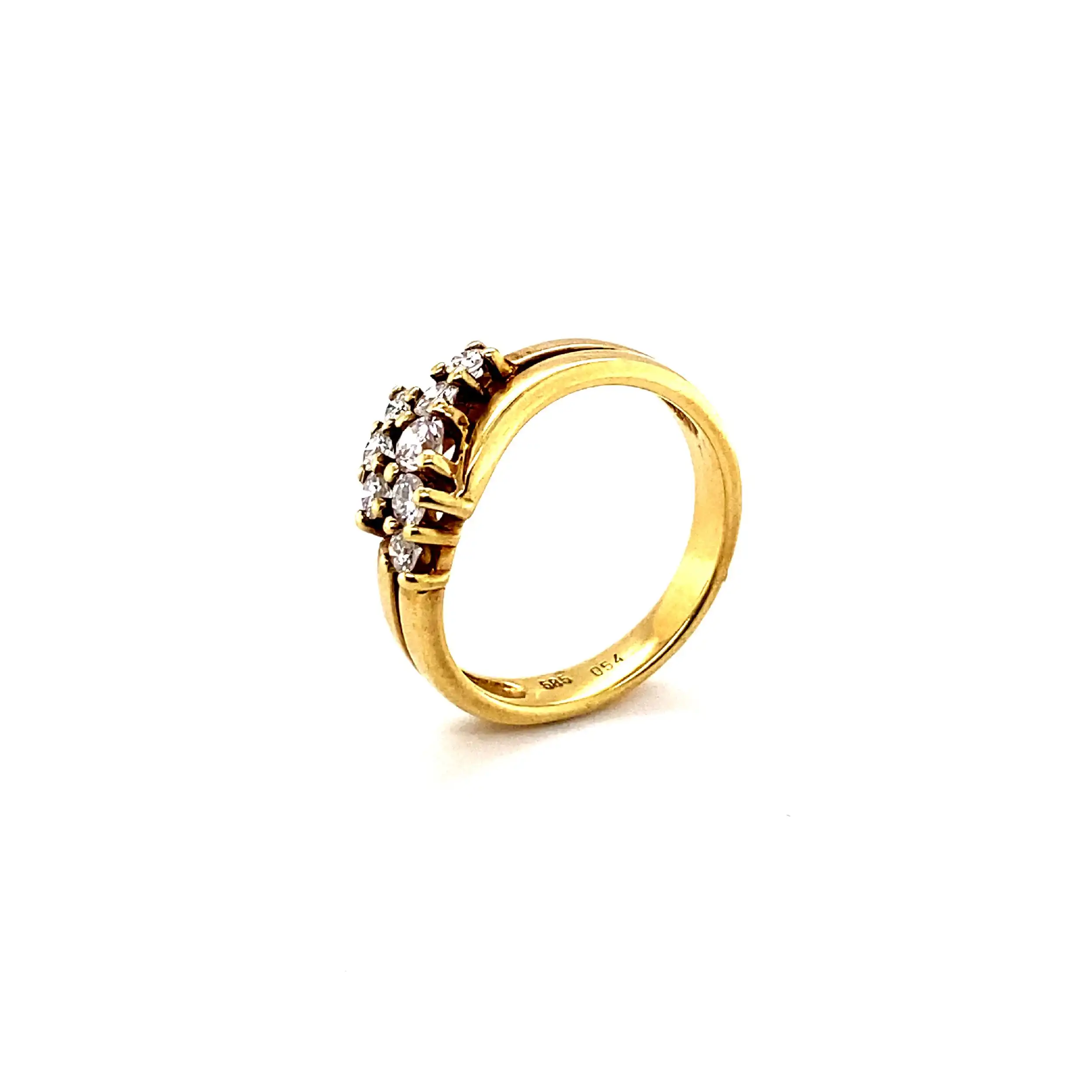 Ring Gelbgold mit Brillanten, graviert mit 0,54ct Ring Gelbgold mit Brillanten, graviert mit 0,54ct