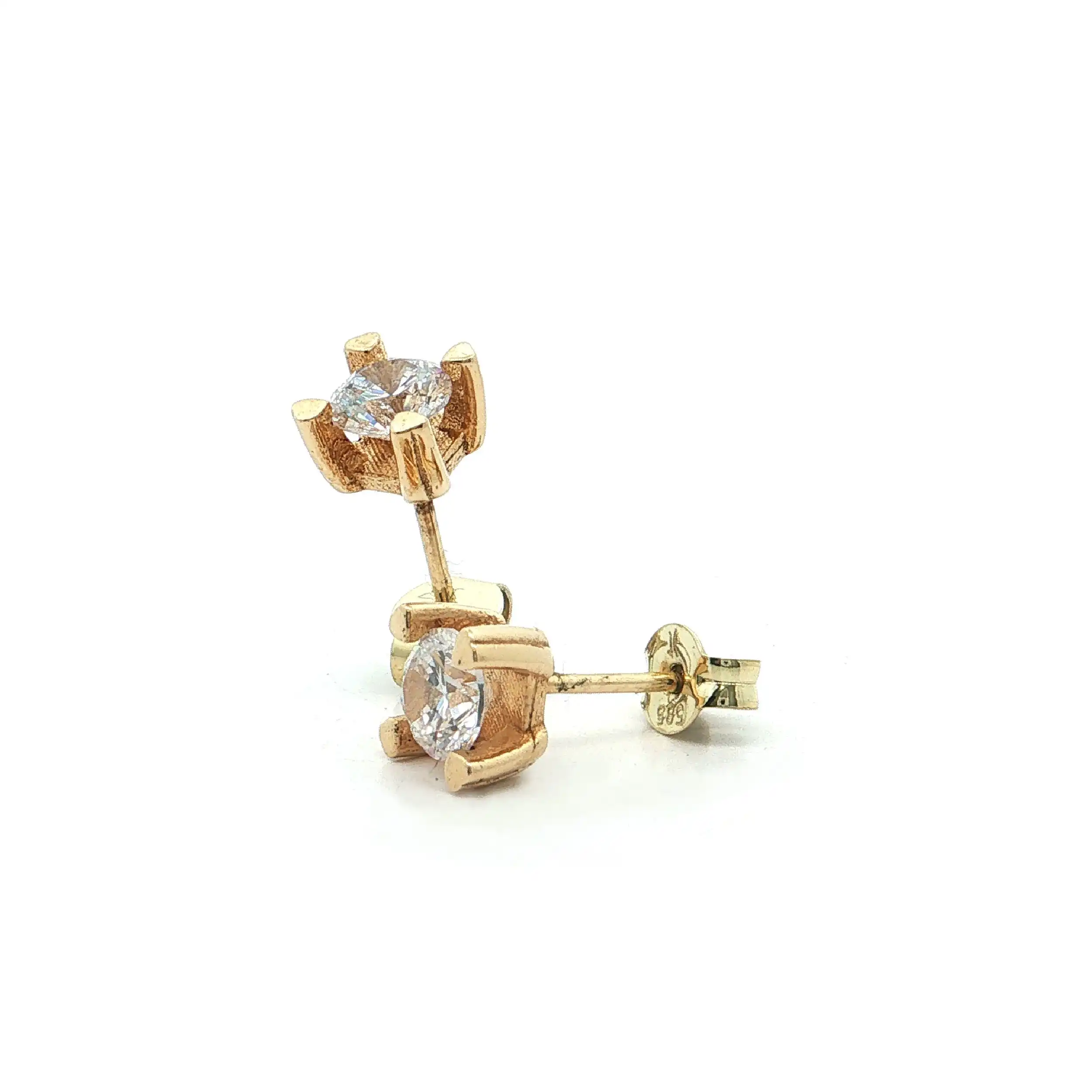 Ohrstecker Gelbgold mit Zirkonia