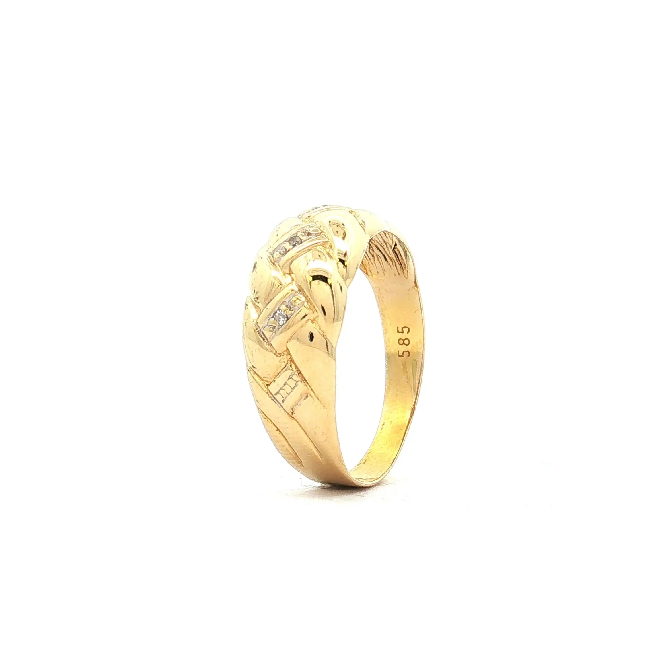 Ring Bicolor mit Diamanten
