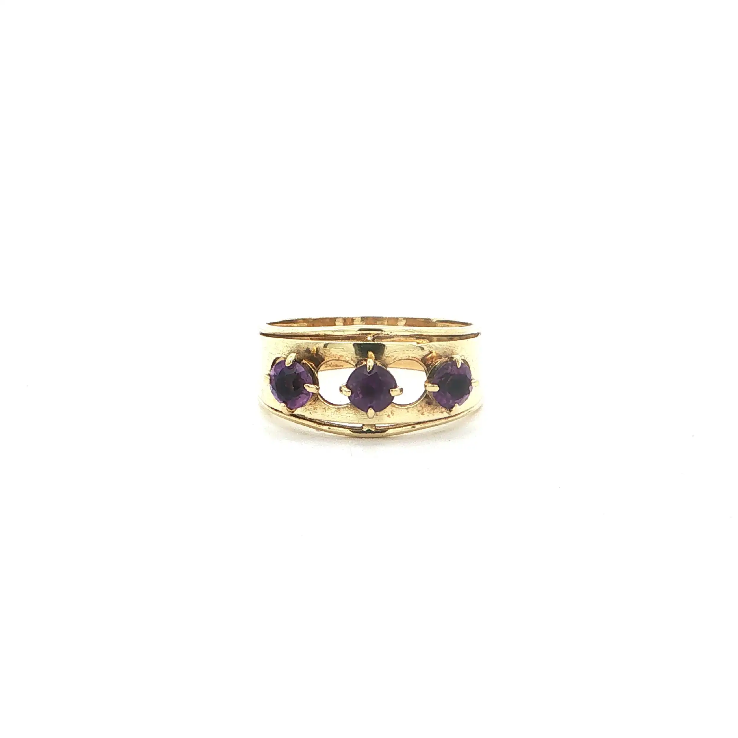 Ring Gelbgold mit Amethysten