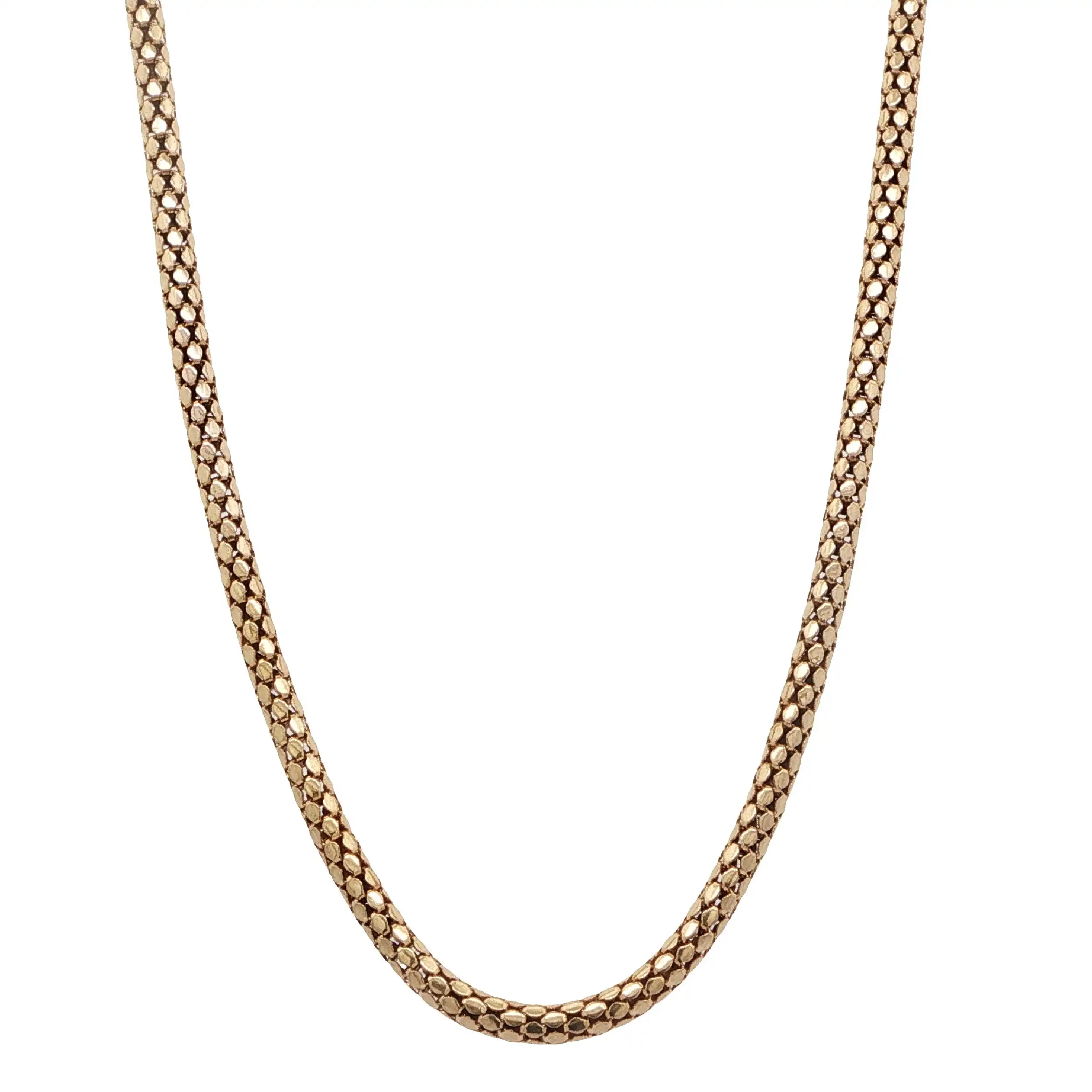 Schlauchkette Gelbgold hohl