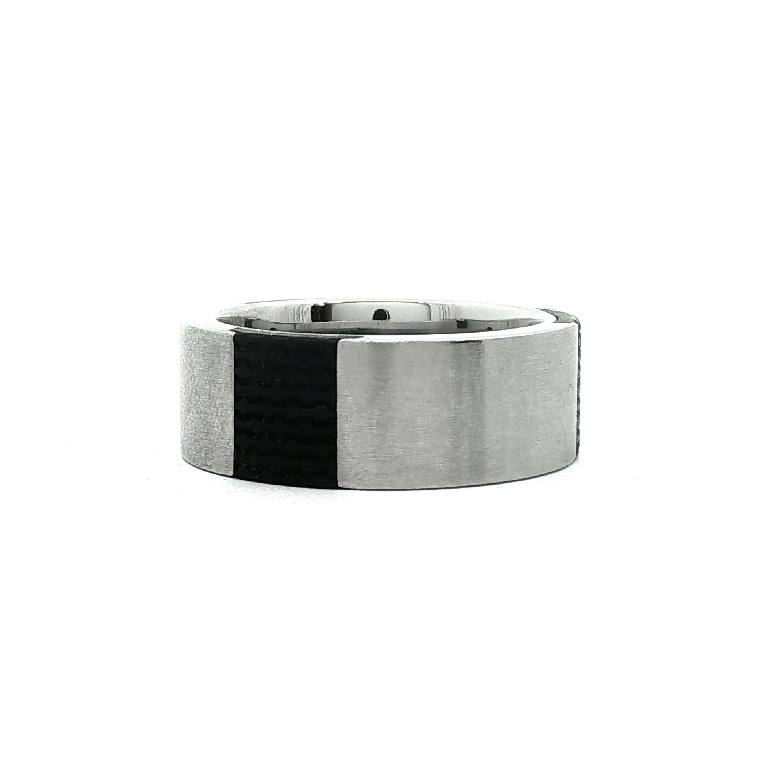 Fossil Ring Edelstahl mit Kautschuk Fossil Ring Edelstahl mit Kautschuk