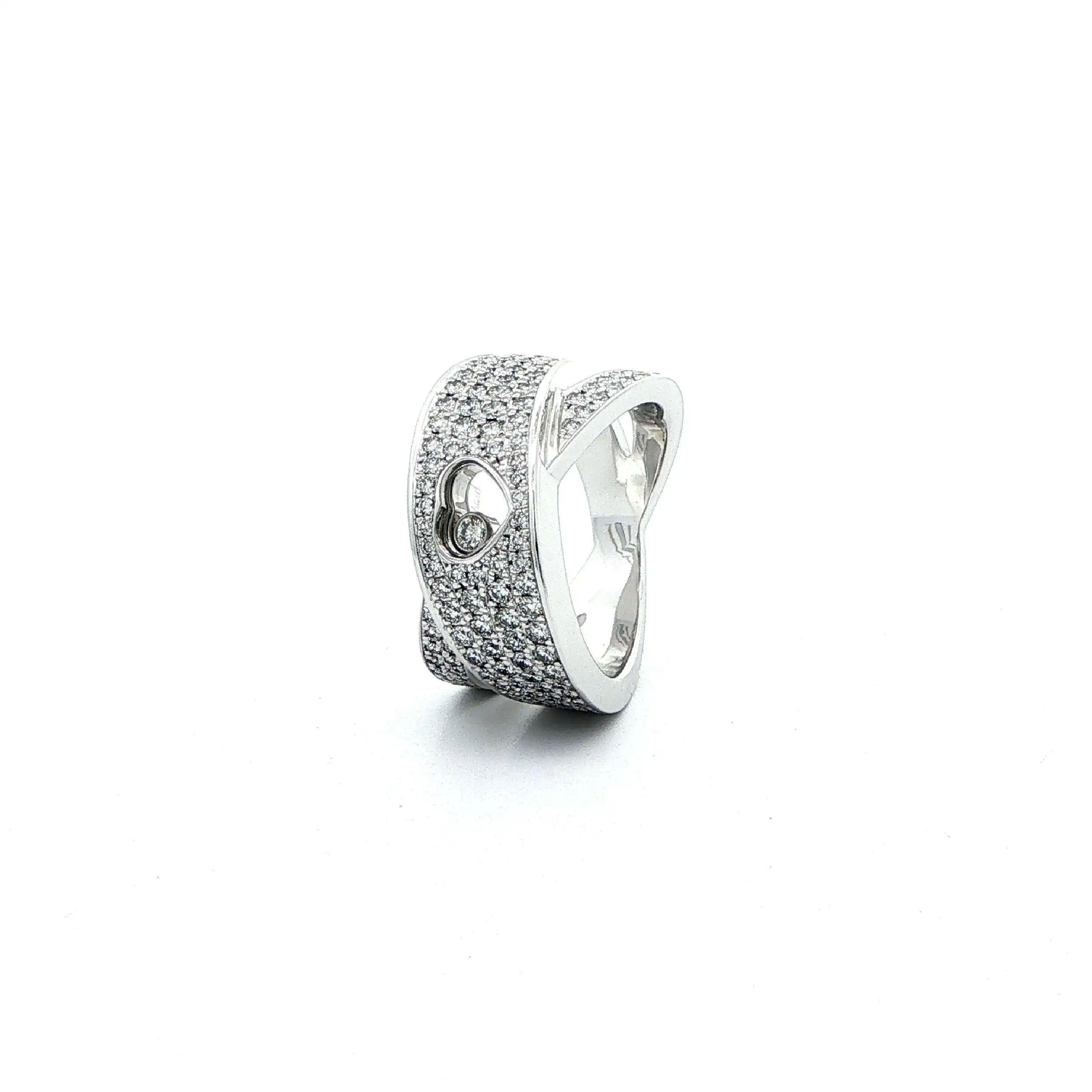 Ring Weißgold Chopard mit Brillanten "Happy Diamonds", mit Garantiekarte