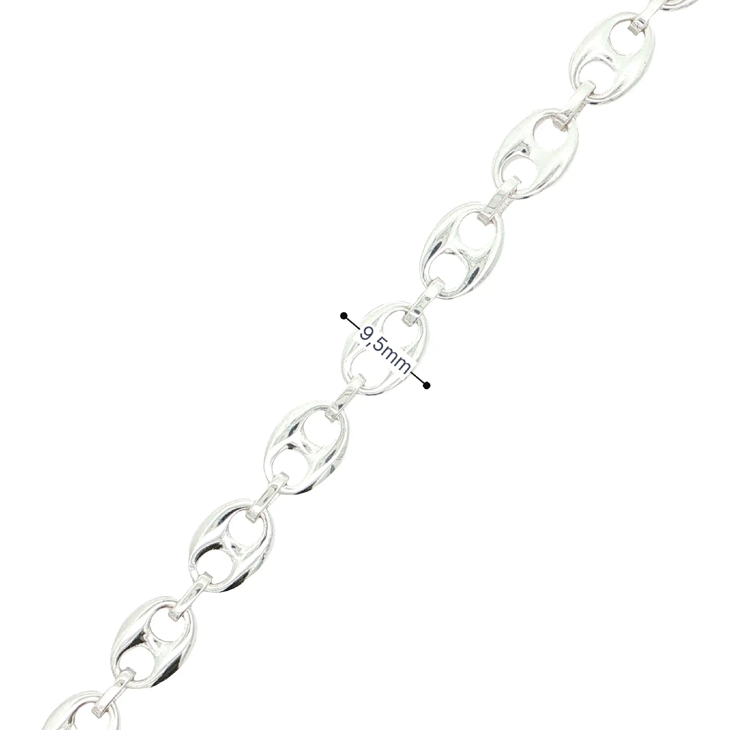 Bohnenarmband Silber