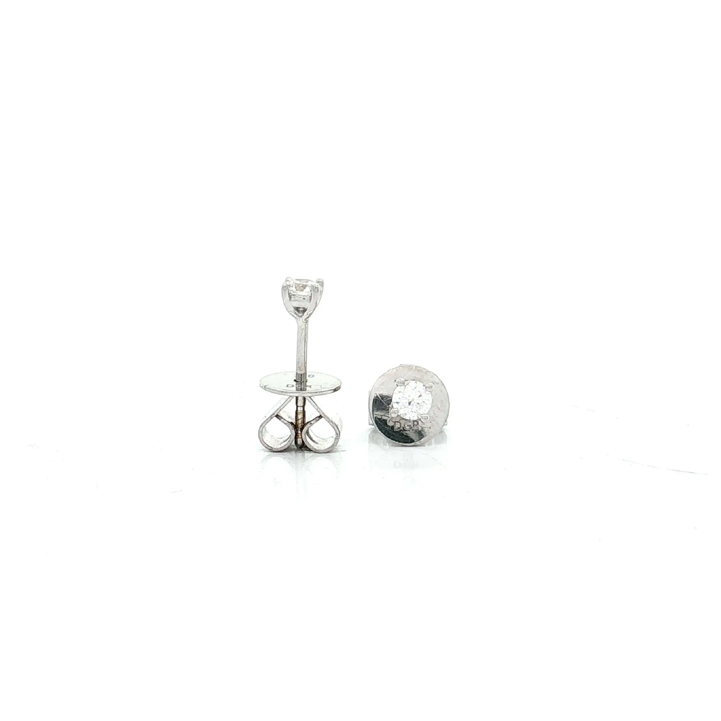 Solitärohrstecker Weißgold mit Brillant Solitär Solitärohrstecker Weißgold mit Brillant Solitär