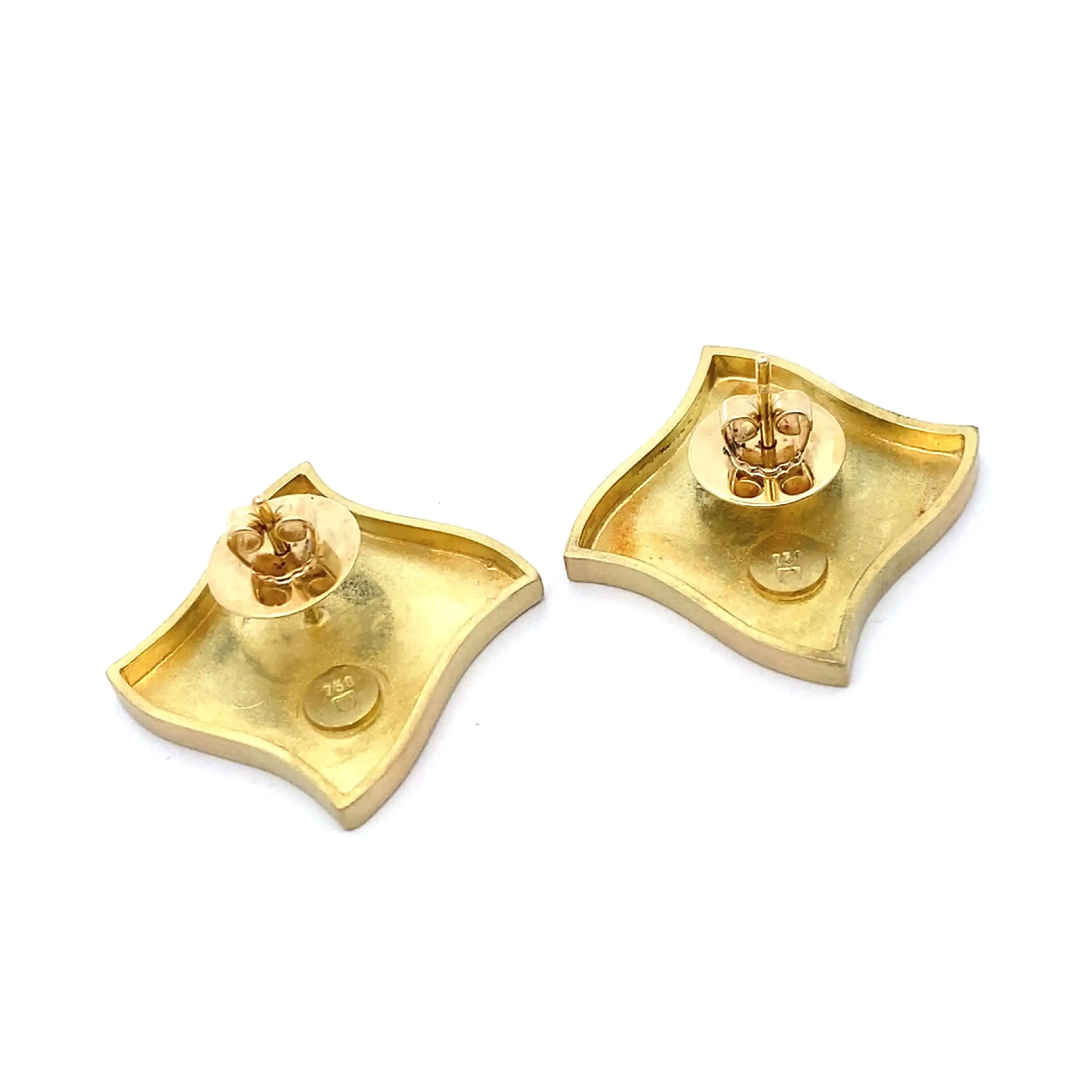 Ohrstecker Gelbgold mattiert Ohrstecker Gelbgold mattiert