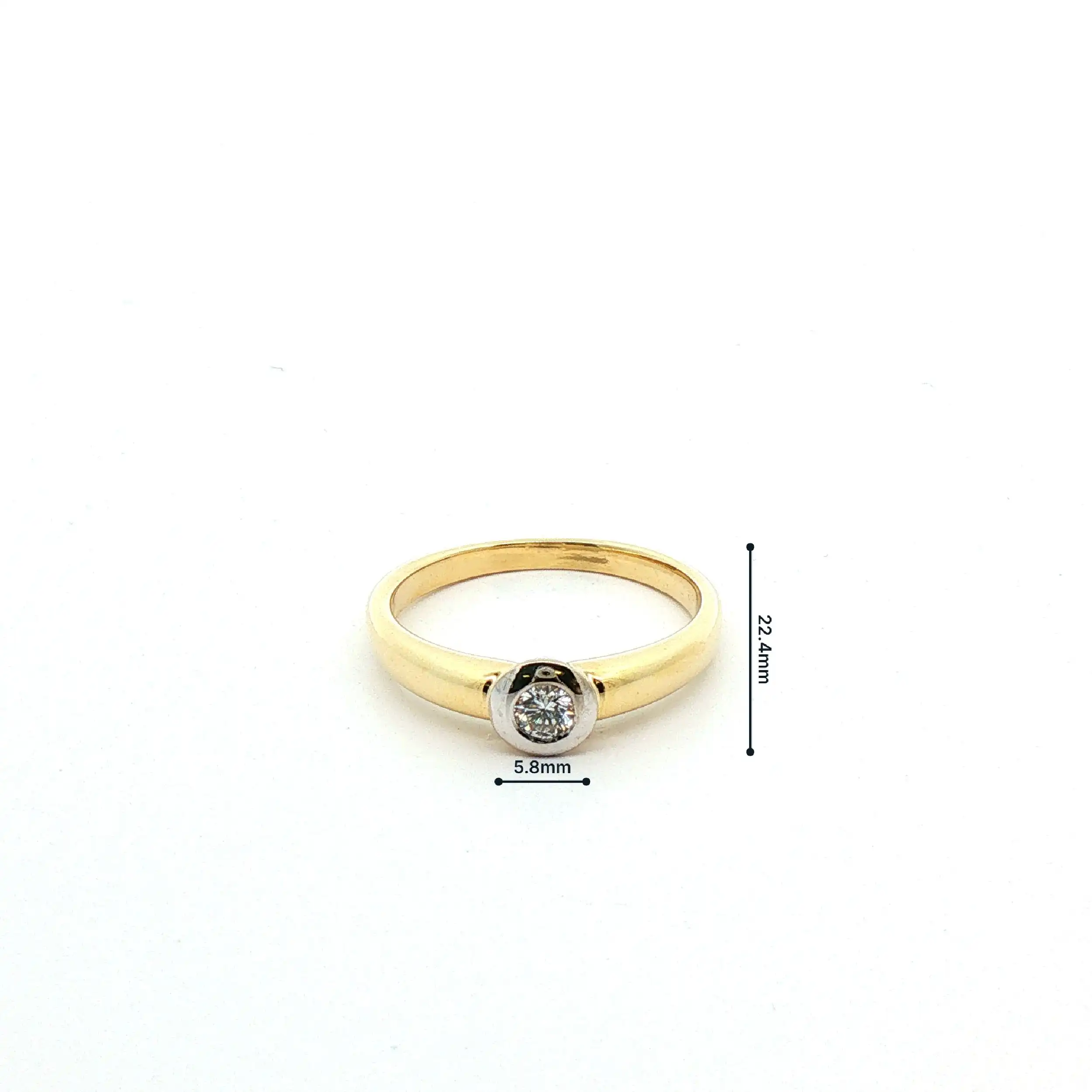 Ring Bicolor mit Brillant Ring Bicolor mit Brillant