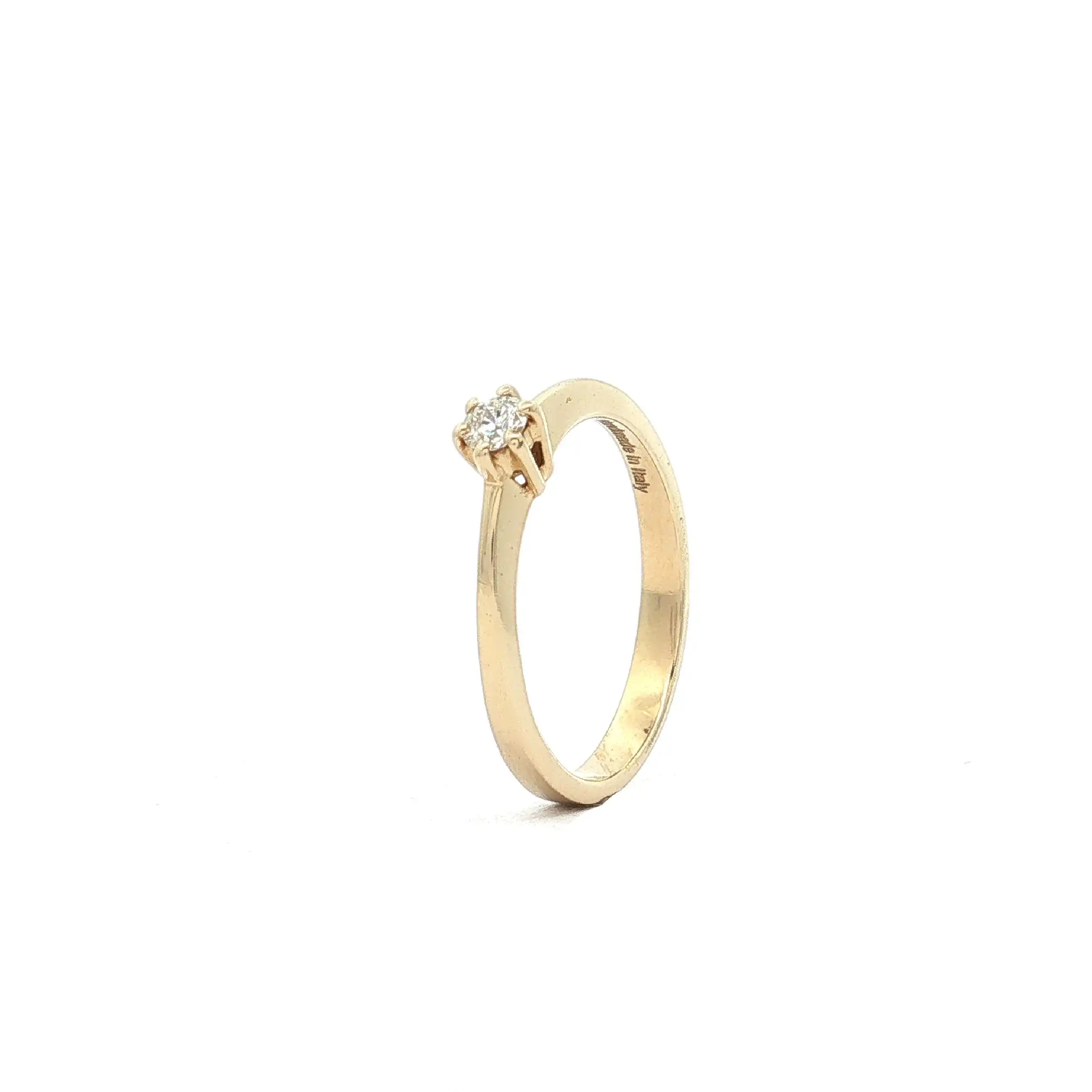 Ring Gelbgold mit Solitär Brillant