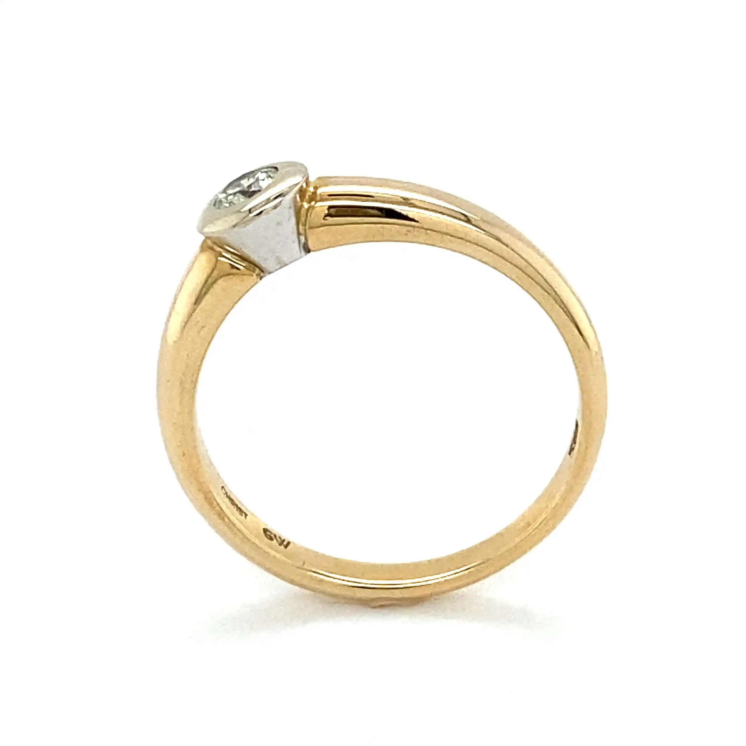 Ring Bicolor mit Brillant Solitär Ring Bicolor mit Brillant Solitär