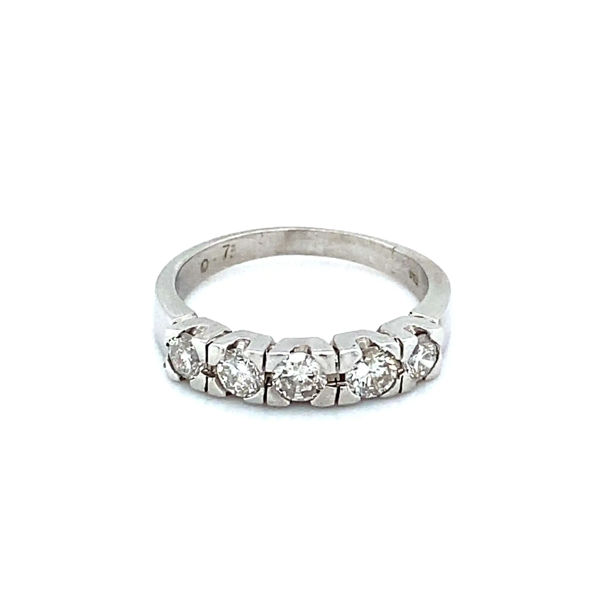 Ring Weißgold mit Brillanten, graviert mit 0,75ct Ring Weißgold mit Brillanten, graviert mit 0,75ct
