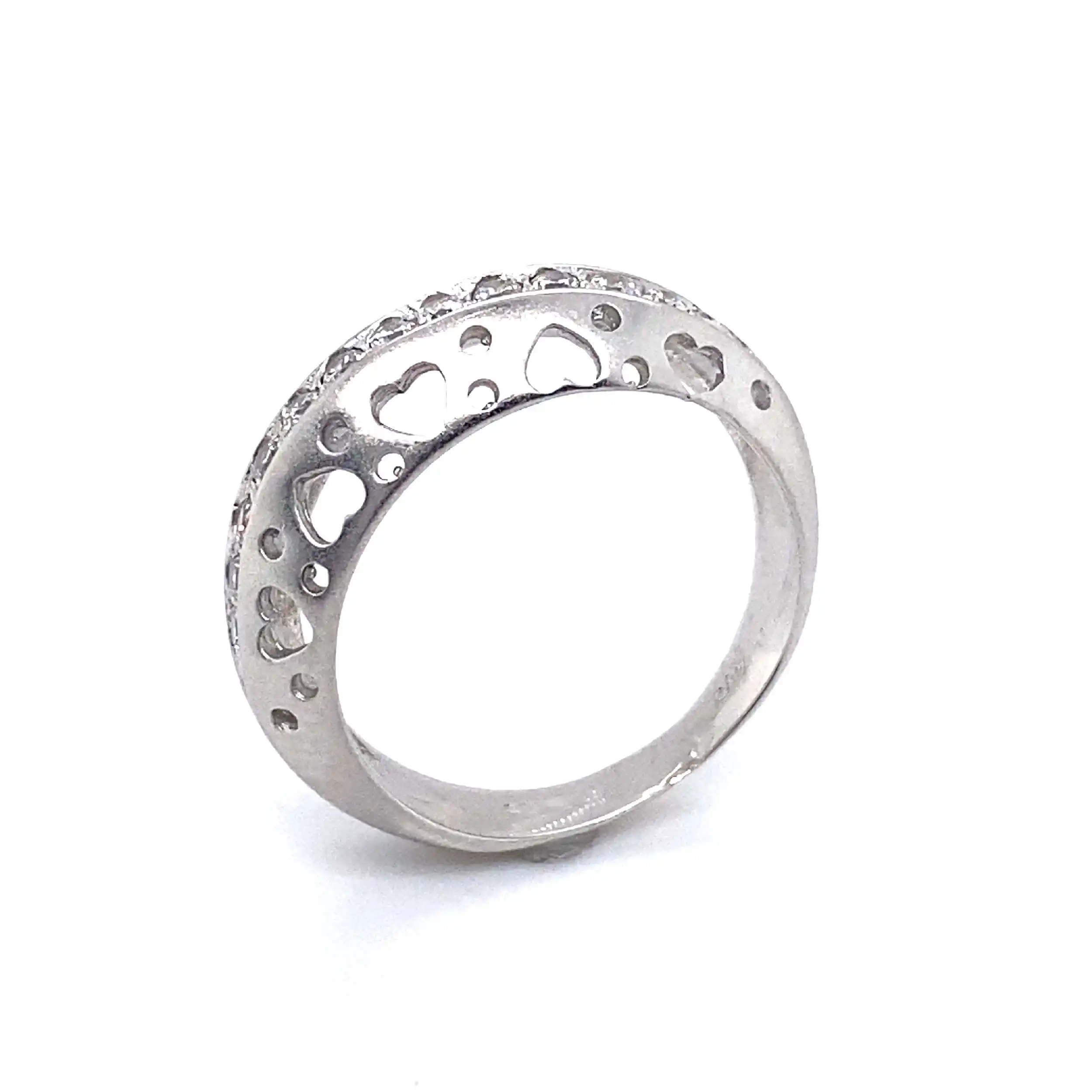 Ring Weißgold mit Zirkonia Ring Weißgold mit Zirkonia