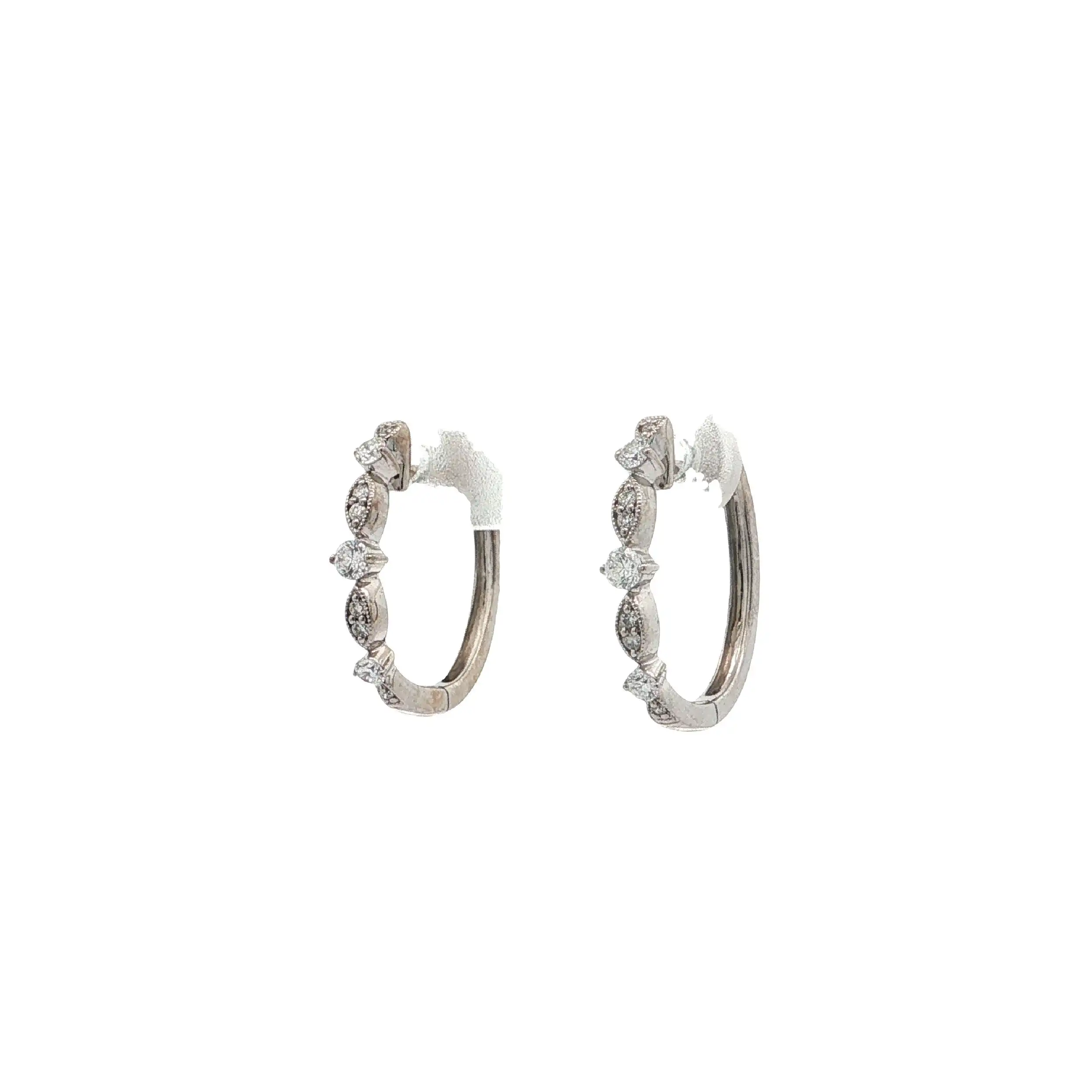 Creolen Weißgold mit Brillanten 0,27ct. TW/VSI