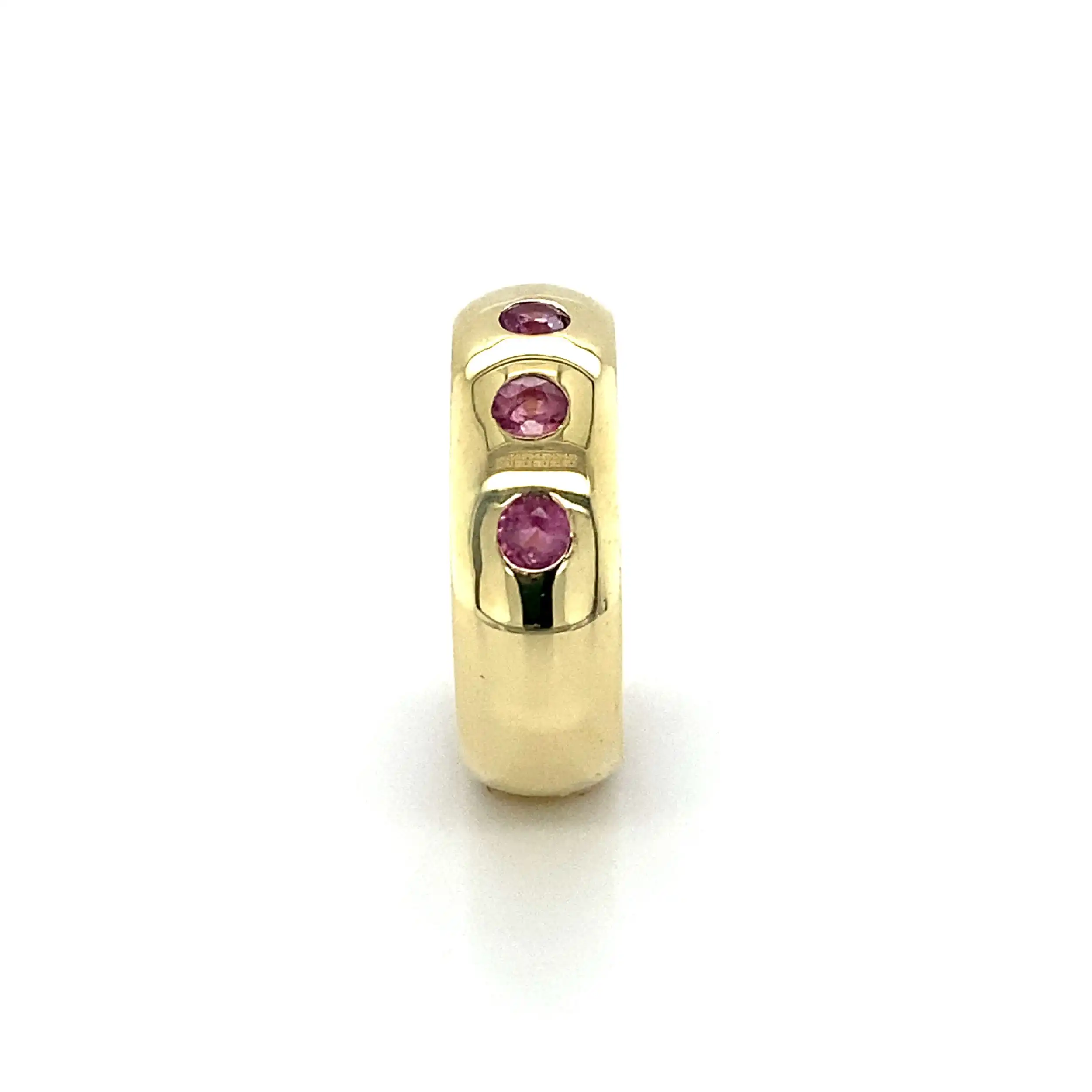 Ring Gelbgold mit rosa Farbsteinen Ring Gelbgold mit rosa Farbsteinen