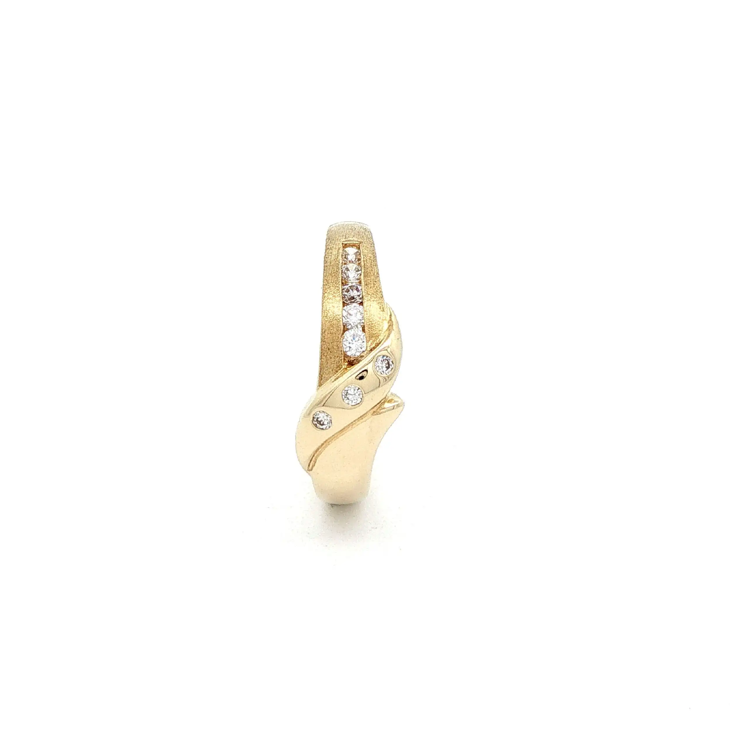 Ring Gelbgold teilmattiert mit Zirkonia Ring Gelbgold teilmattiert mit Zirkonia