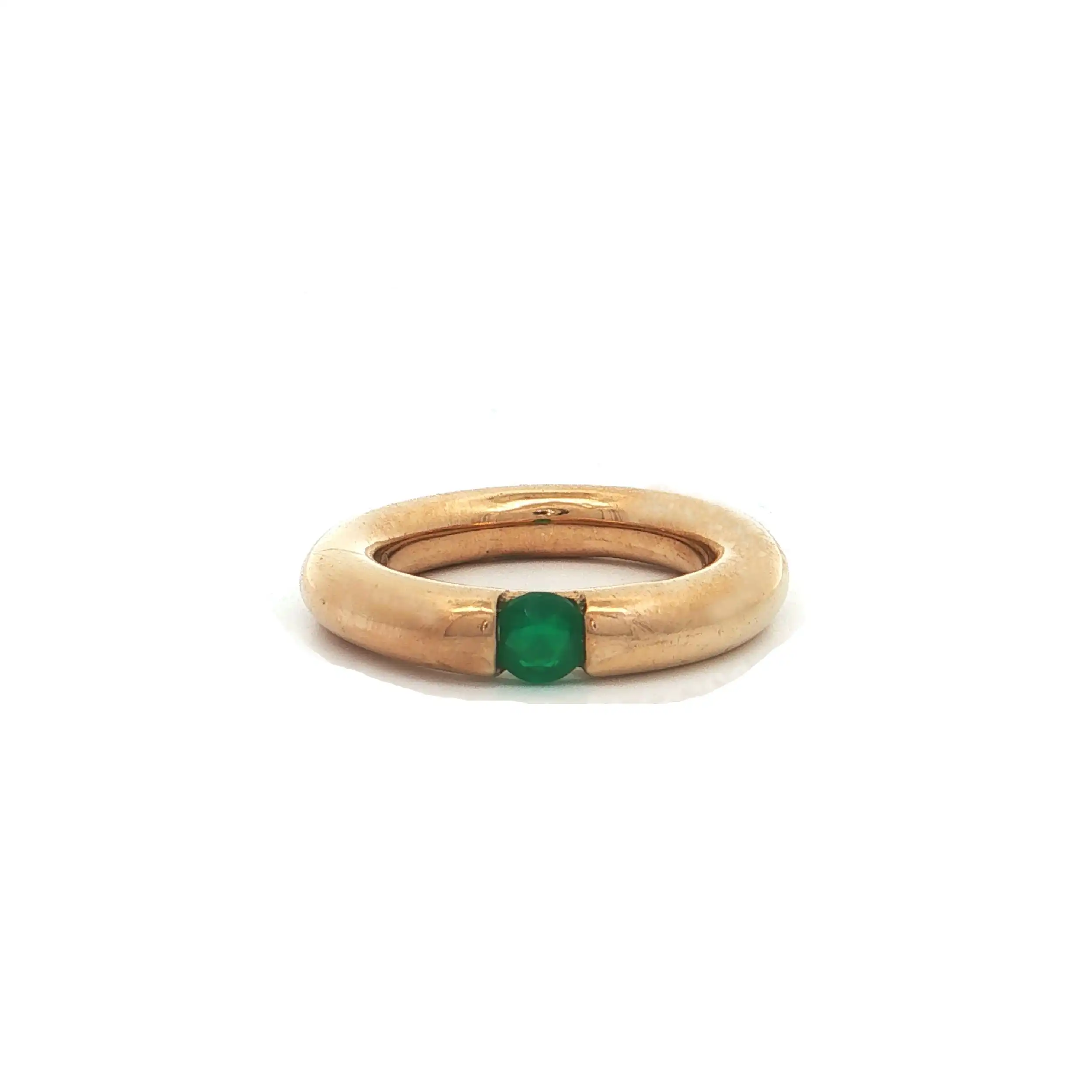 Ring Silber vergoldet mit grünem Farbstein Ring Silber vergoldet mit grünem Farbstein