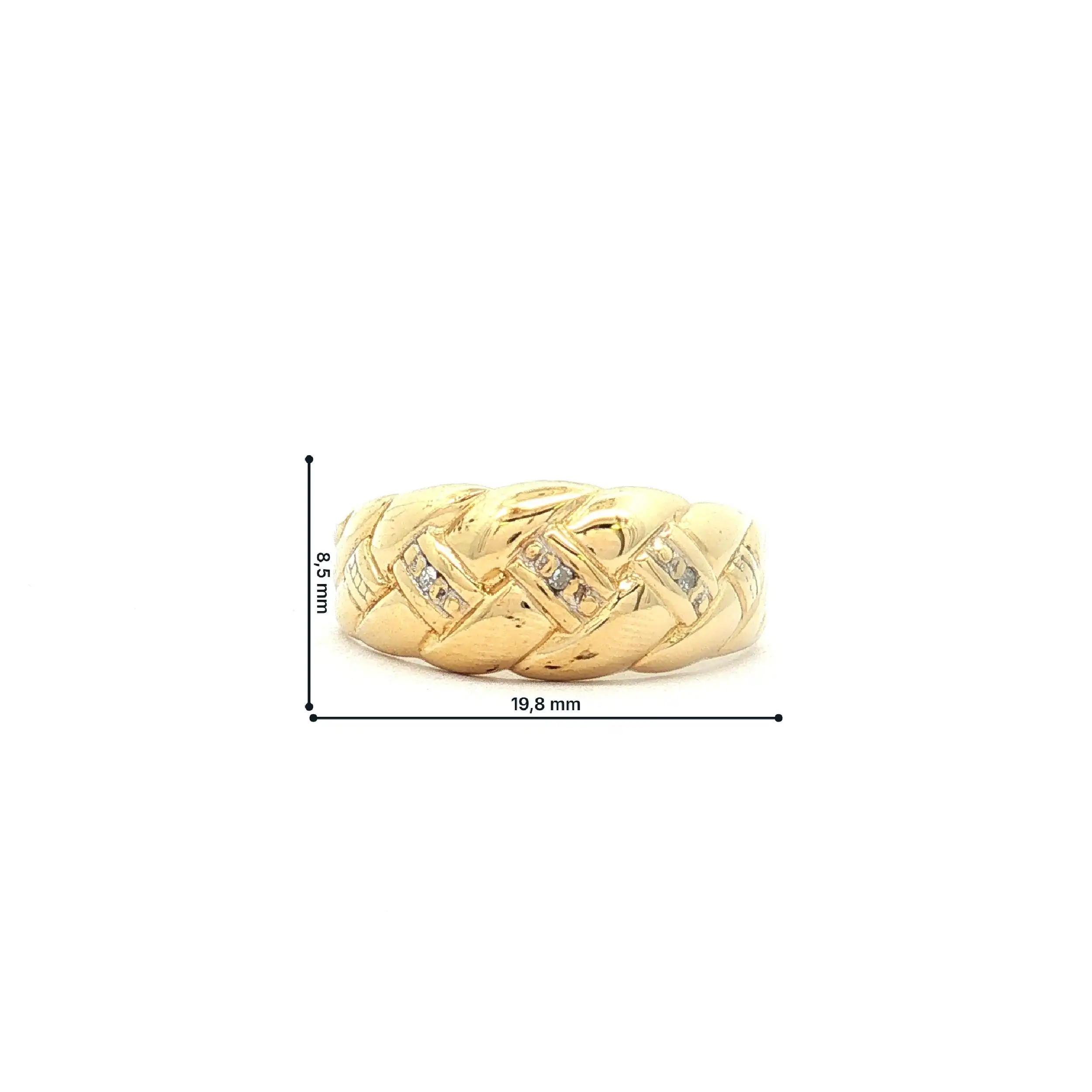 Ring Bicolor mit Diamanten