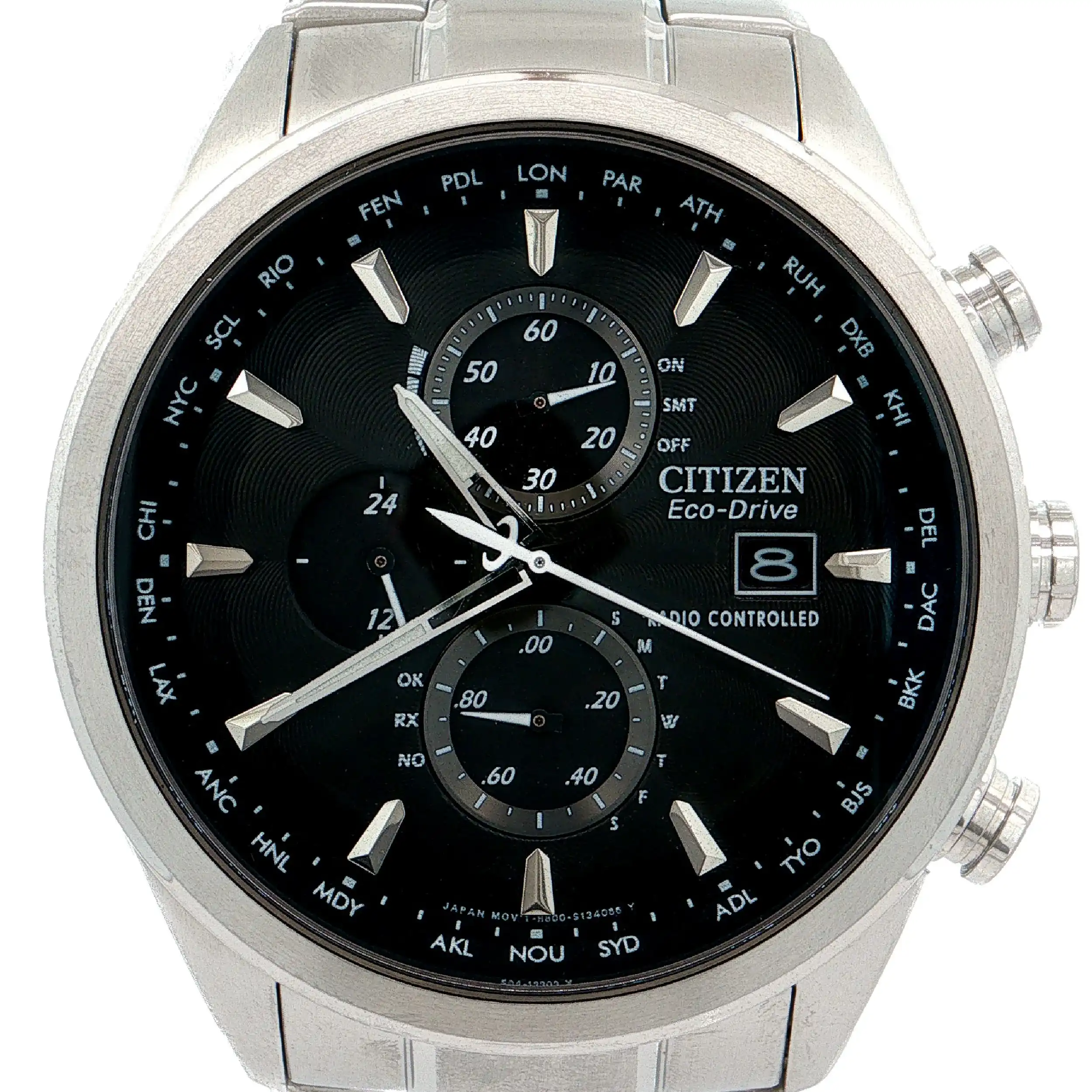 Herrenuhr Citizen H800 Eco Drive Radio Controlled mit Stahlband