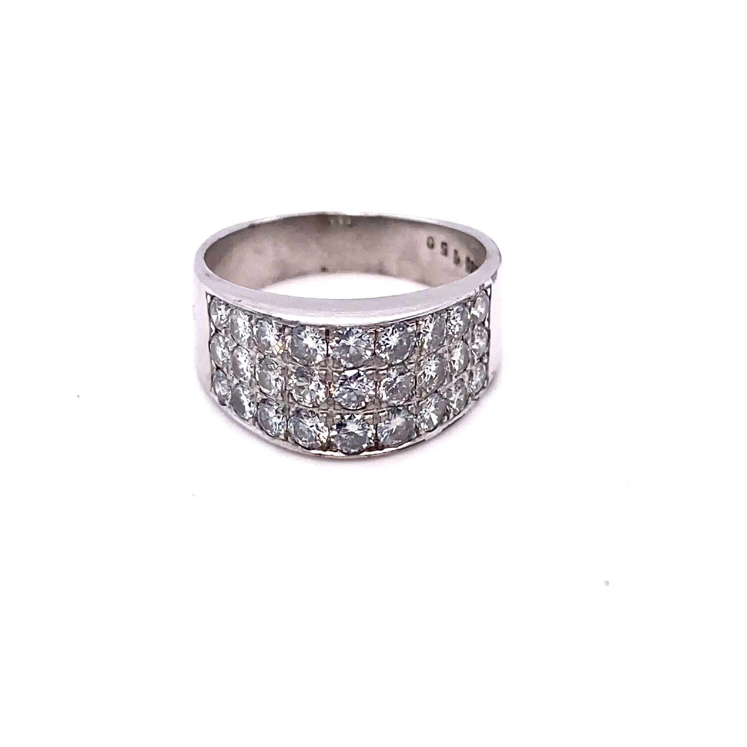 Ring Weißgold mit Brillanten, graviert mit 1,5ct Ring Weißgold mit Brillanten, graviert mit 1,5ct