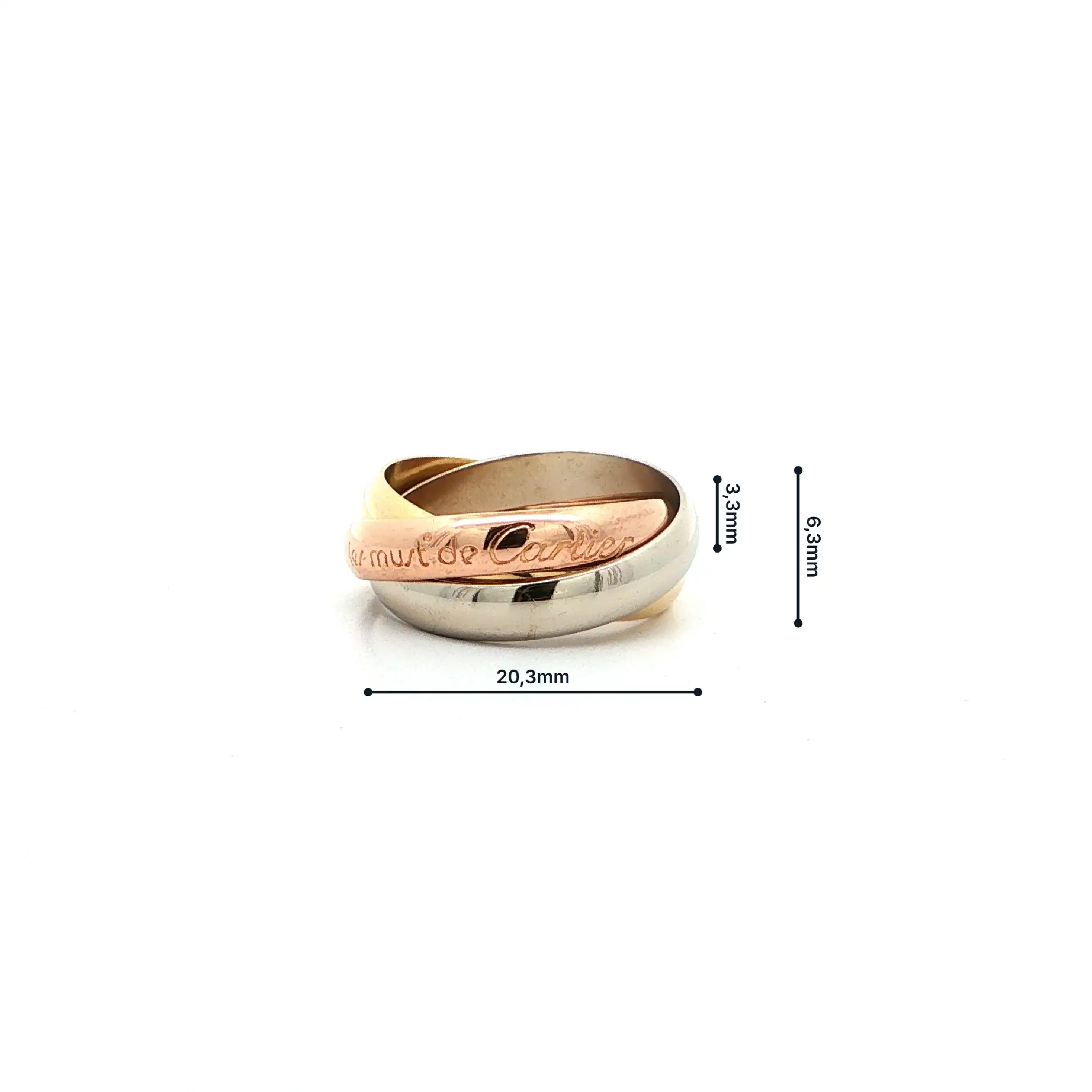 Ring Tricolor Cartier Trinity Ring Tricolor Cartier Trinity